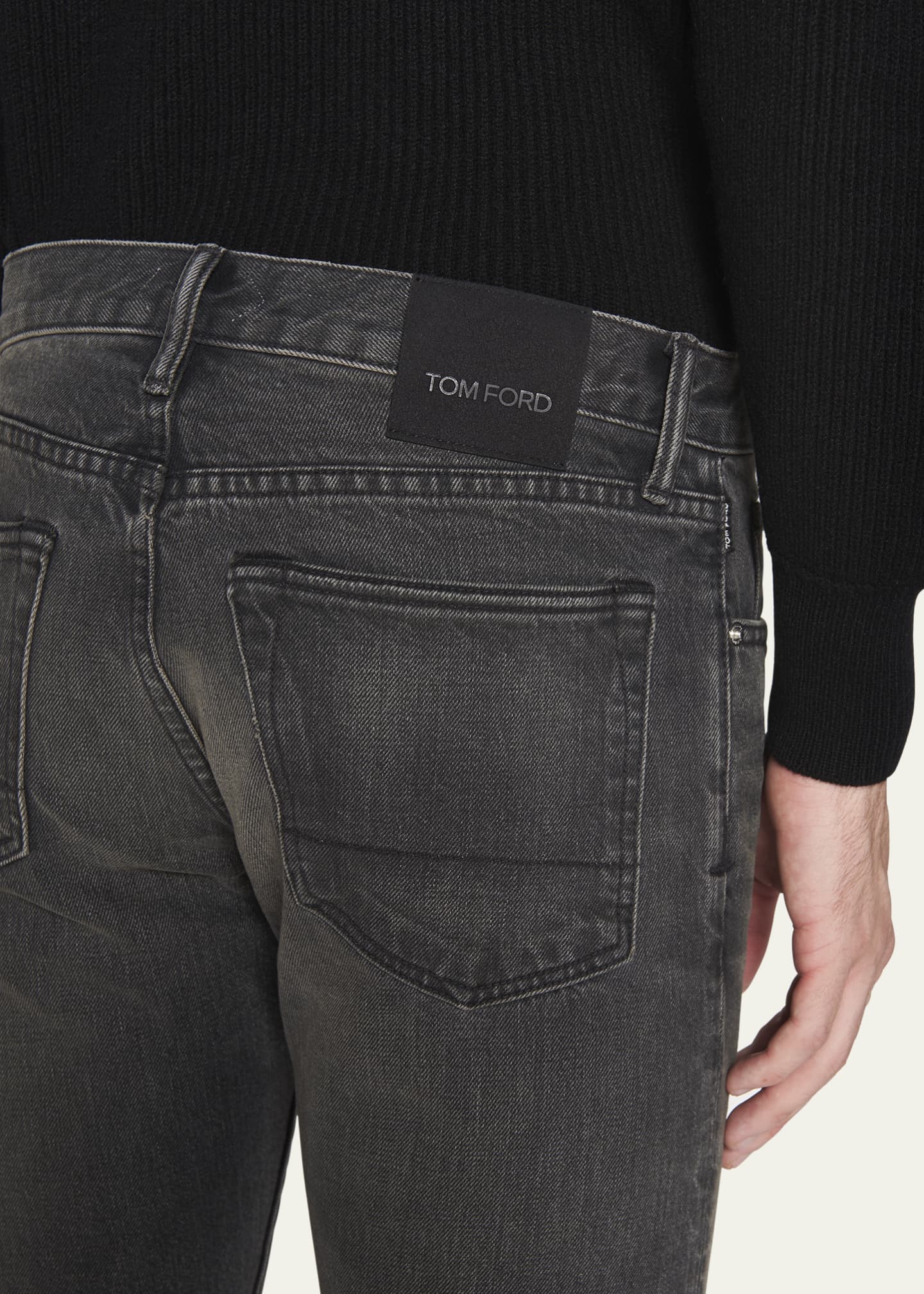 TOM FORD Men's Slim Fit Black Wash Jeans - Bergdorf Goodman