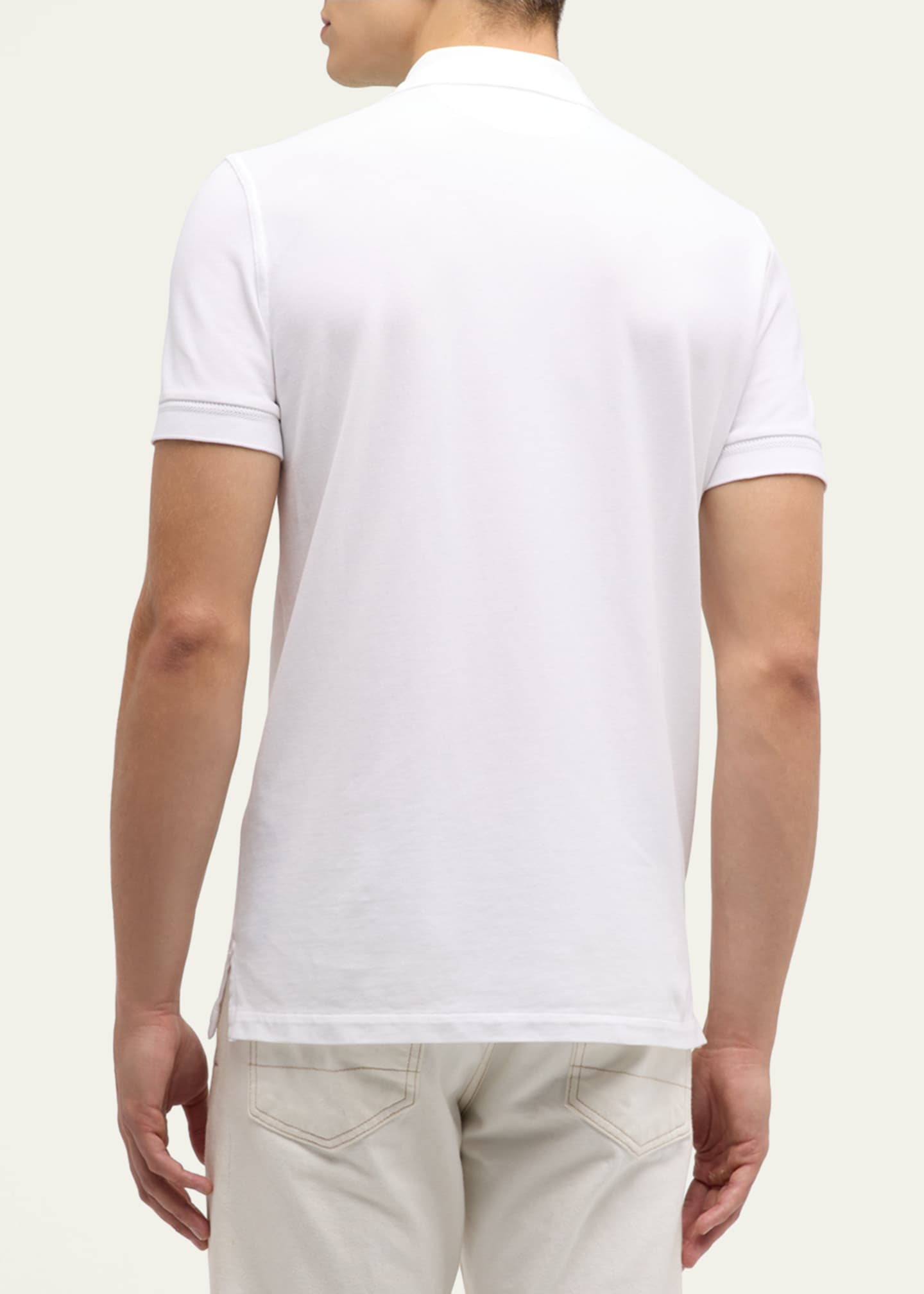 TOM FORD Men's Cotton Pique Polo Shirt Image 4 of 5