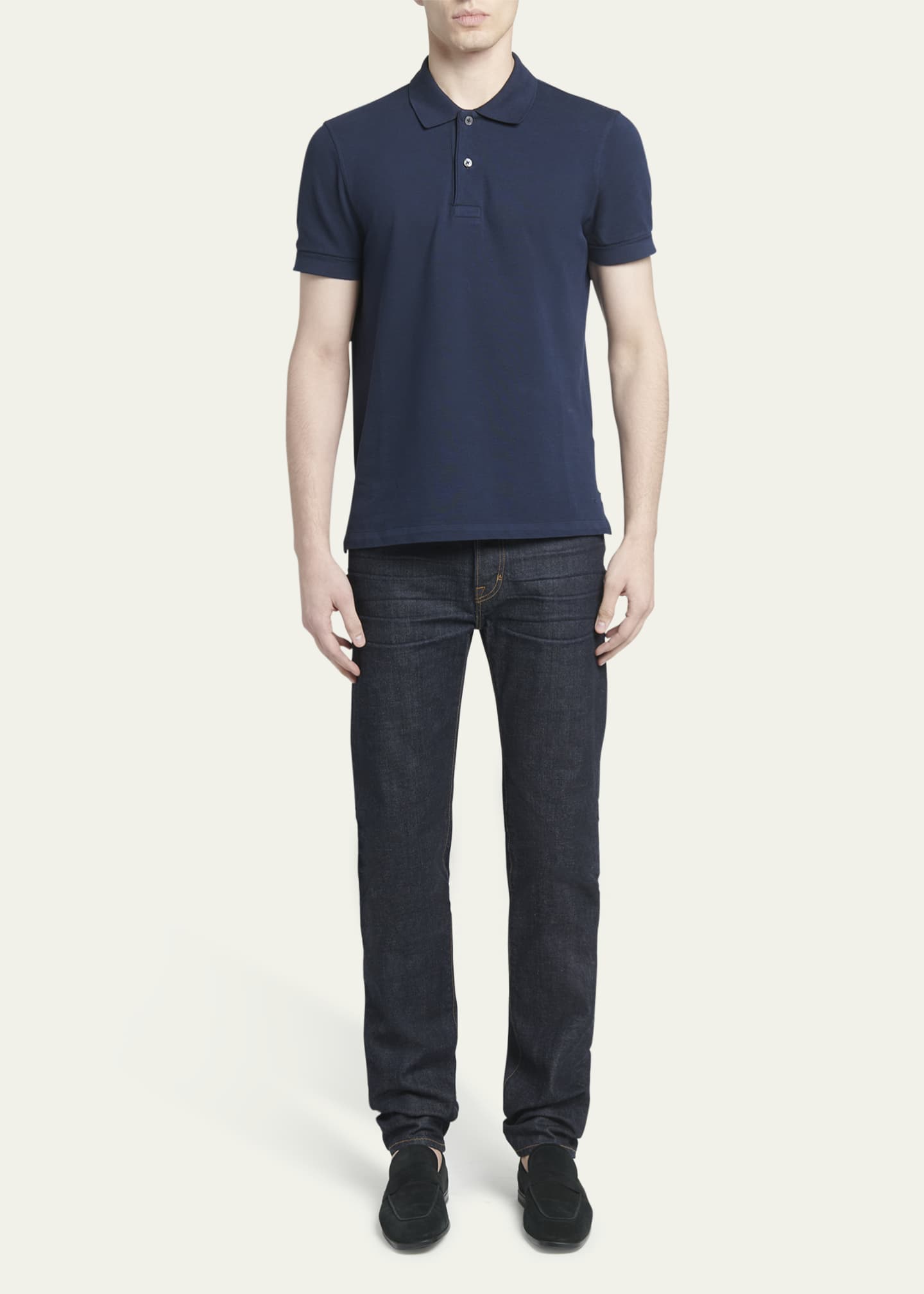 Tom Ford Men Pique Polo.
