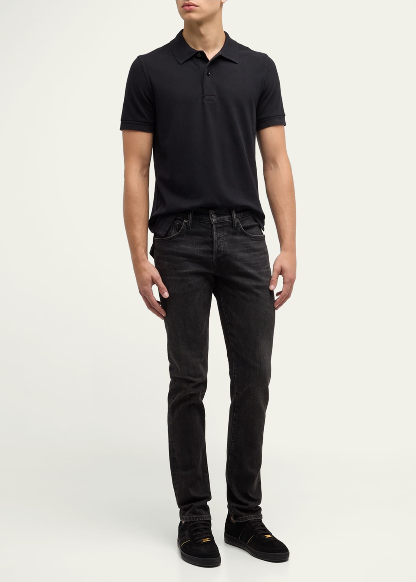 TOM FORD Men's Cotton Pique Polo Shirt Image 2 of 5