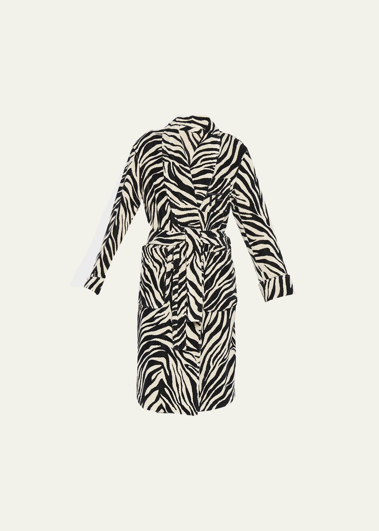 TOM FORD Men's Cotton ZebraPrint Robe Bergdorf Goodman