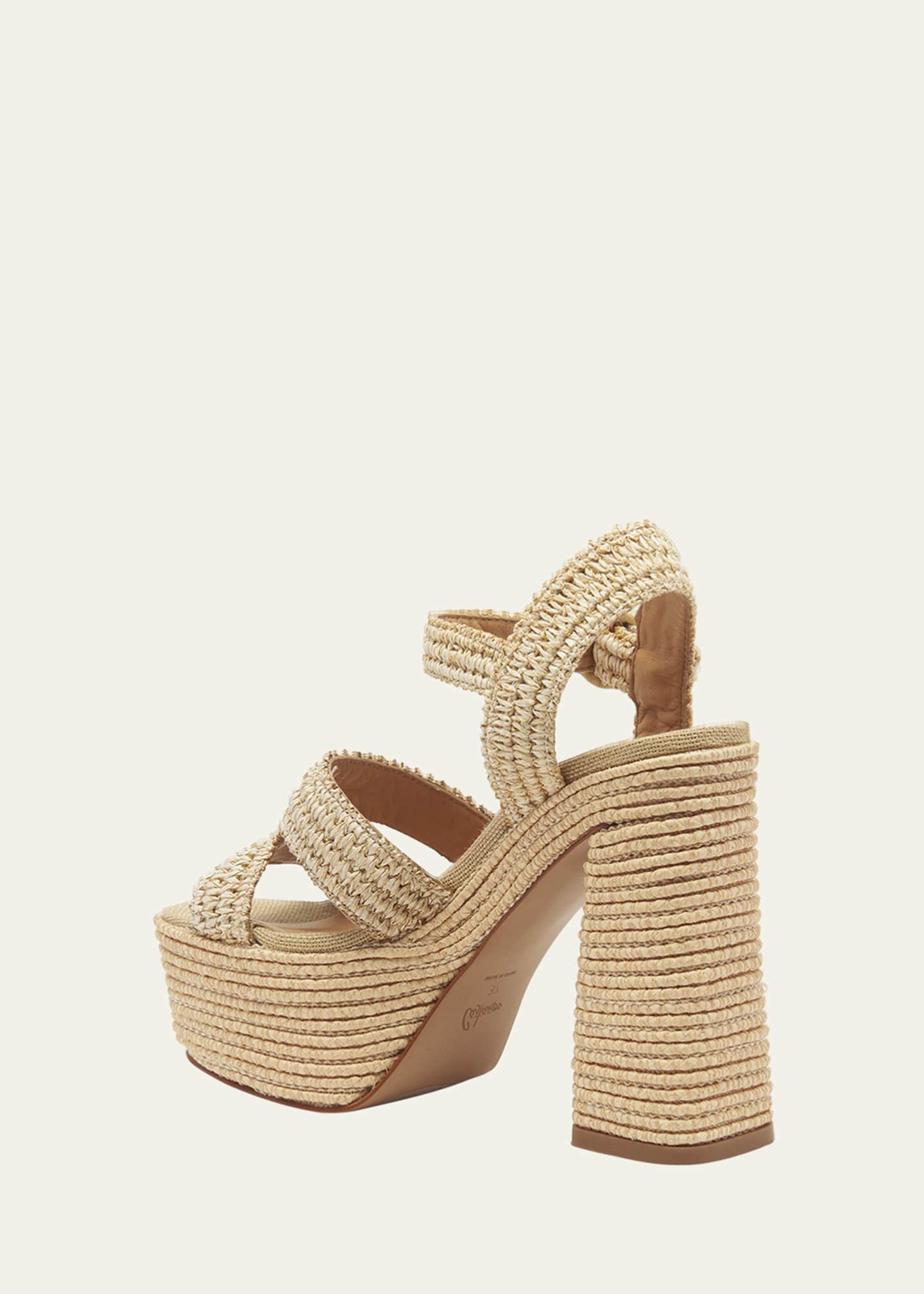 Castaner Adriana Raffia Platform Sandals