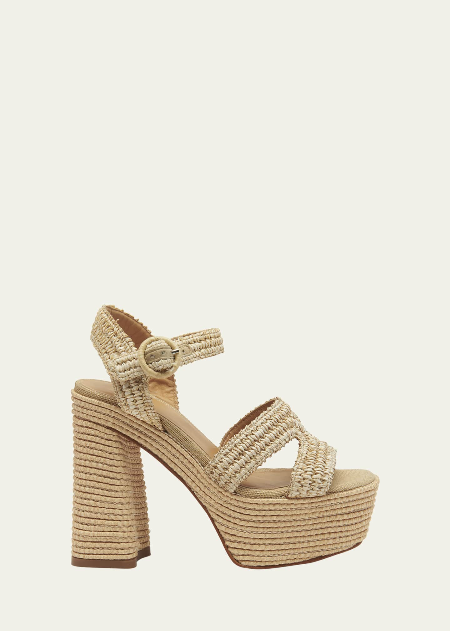 Castaner Adriana Raffia Platform Sandals - Bergdorf Goodman