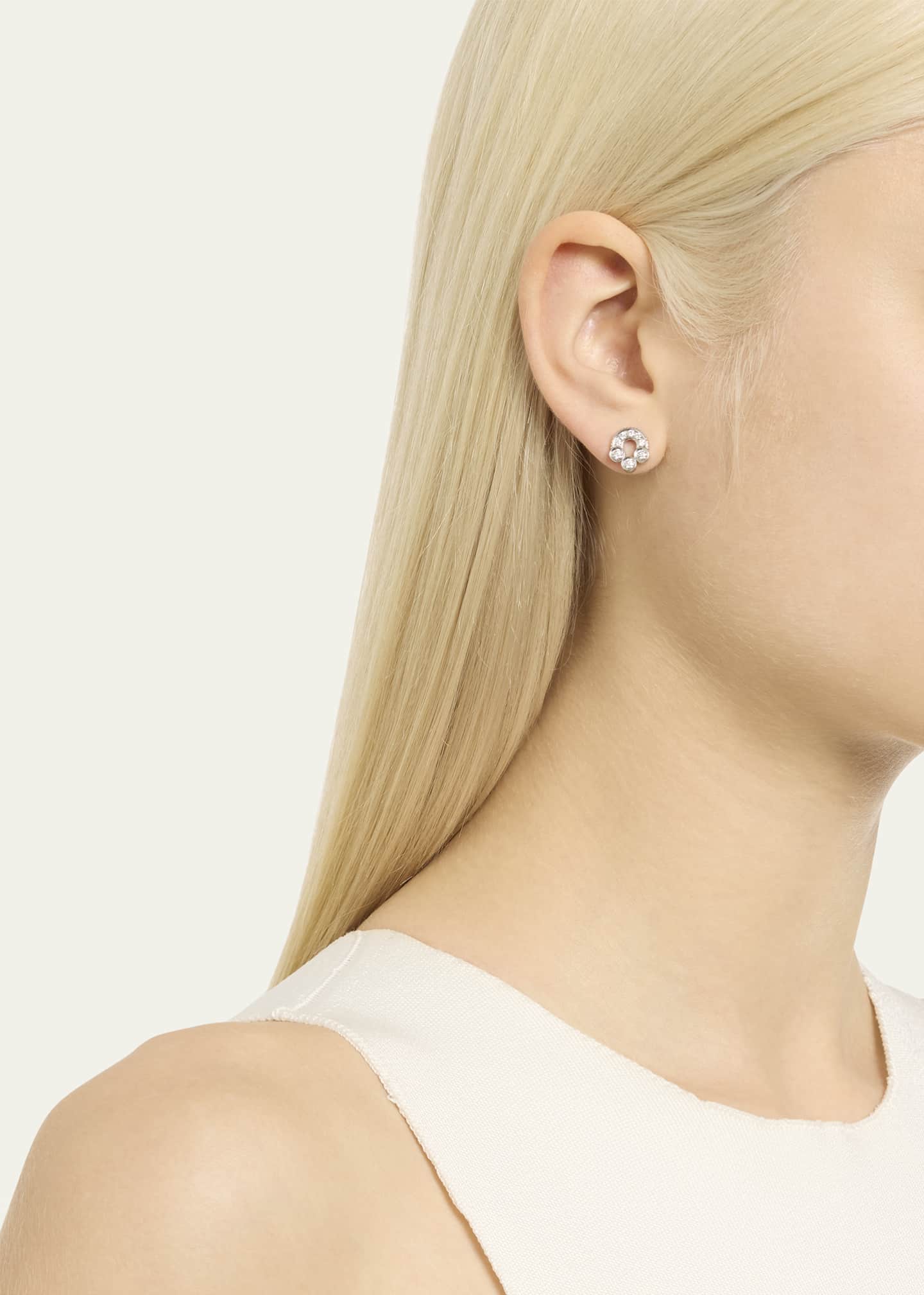 Viltier Magnetic Diamond Stud Earrings in White Gold Image 2 of 4