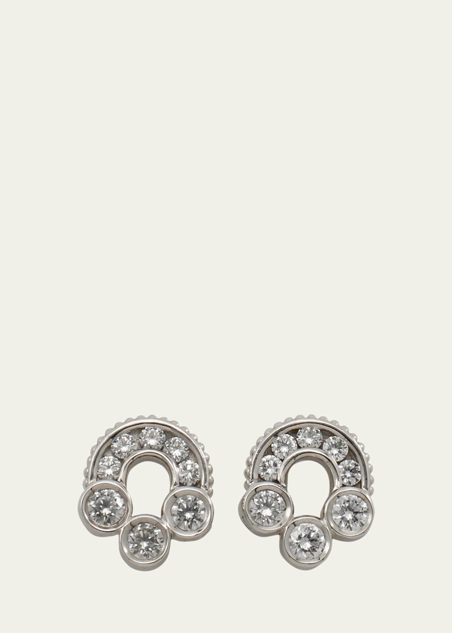 Viltier Magnetic Diamond Stud Earrings in White Gold Image 1 of 4