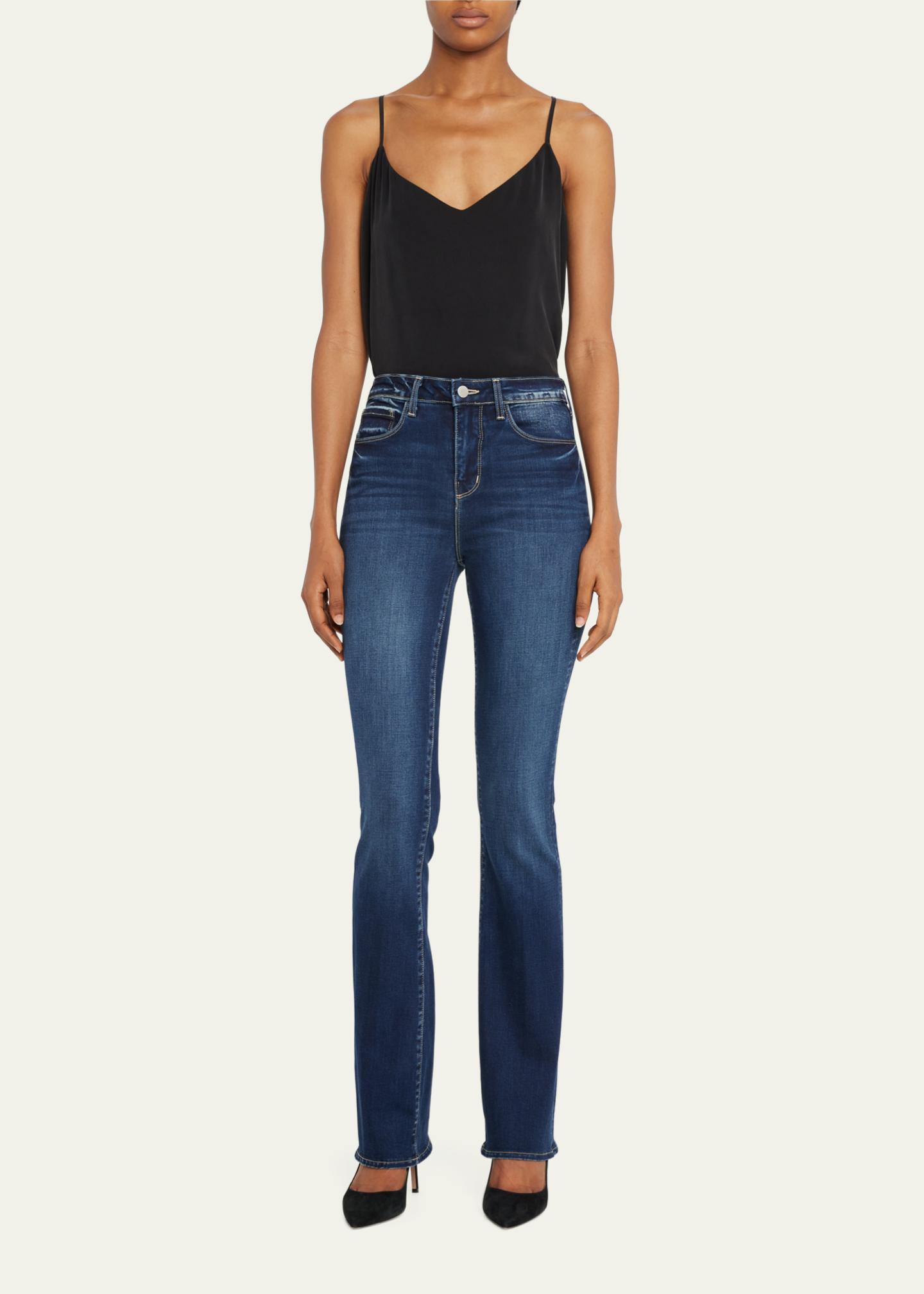 NWT L’AGENCE Women’s Selma High Rise Baby Boot Jeans Midnight Blue 34