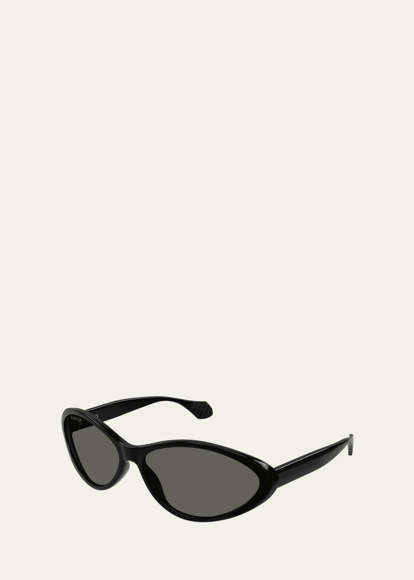 Gucci Monochrome Oval Acetate Sunglasses Image 2 of 5