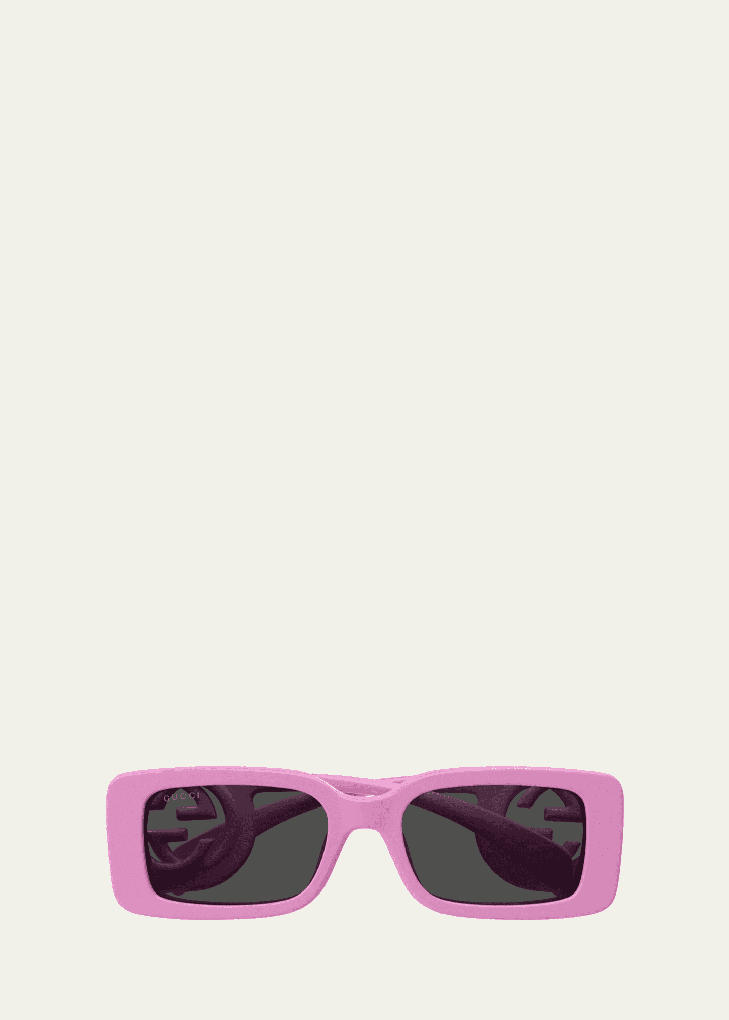 Gucci Monochrome GG Rectangle Acetate Sunglasses - Bergdorf Goodman