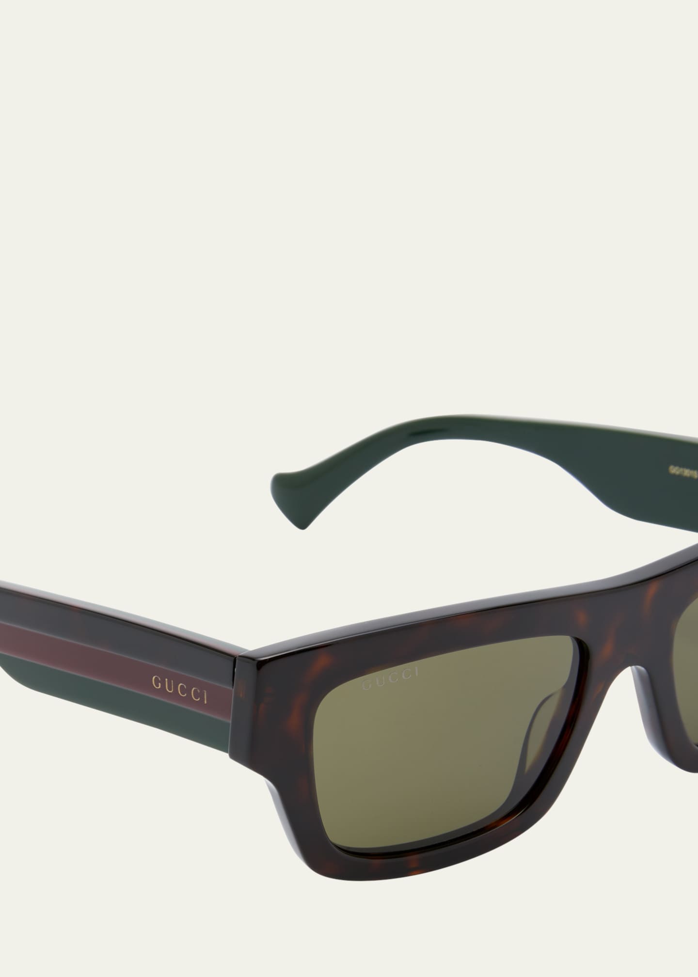 Gucci Men's Rectangle Acetate Sunglasses with Logo Bergdorf Goodman