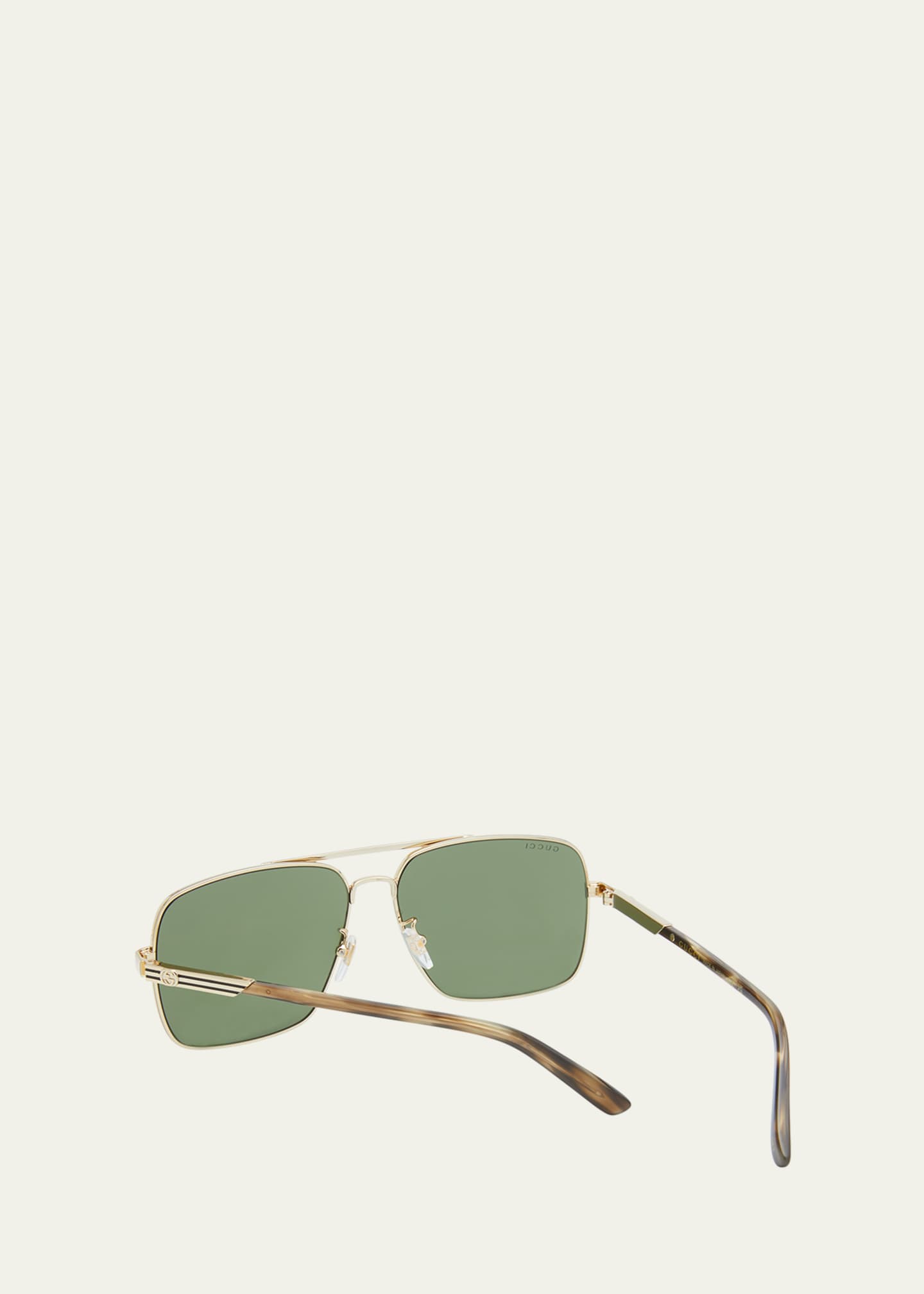 Gucci Green Aviator Sunglasses