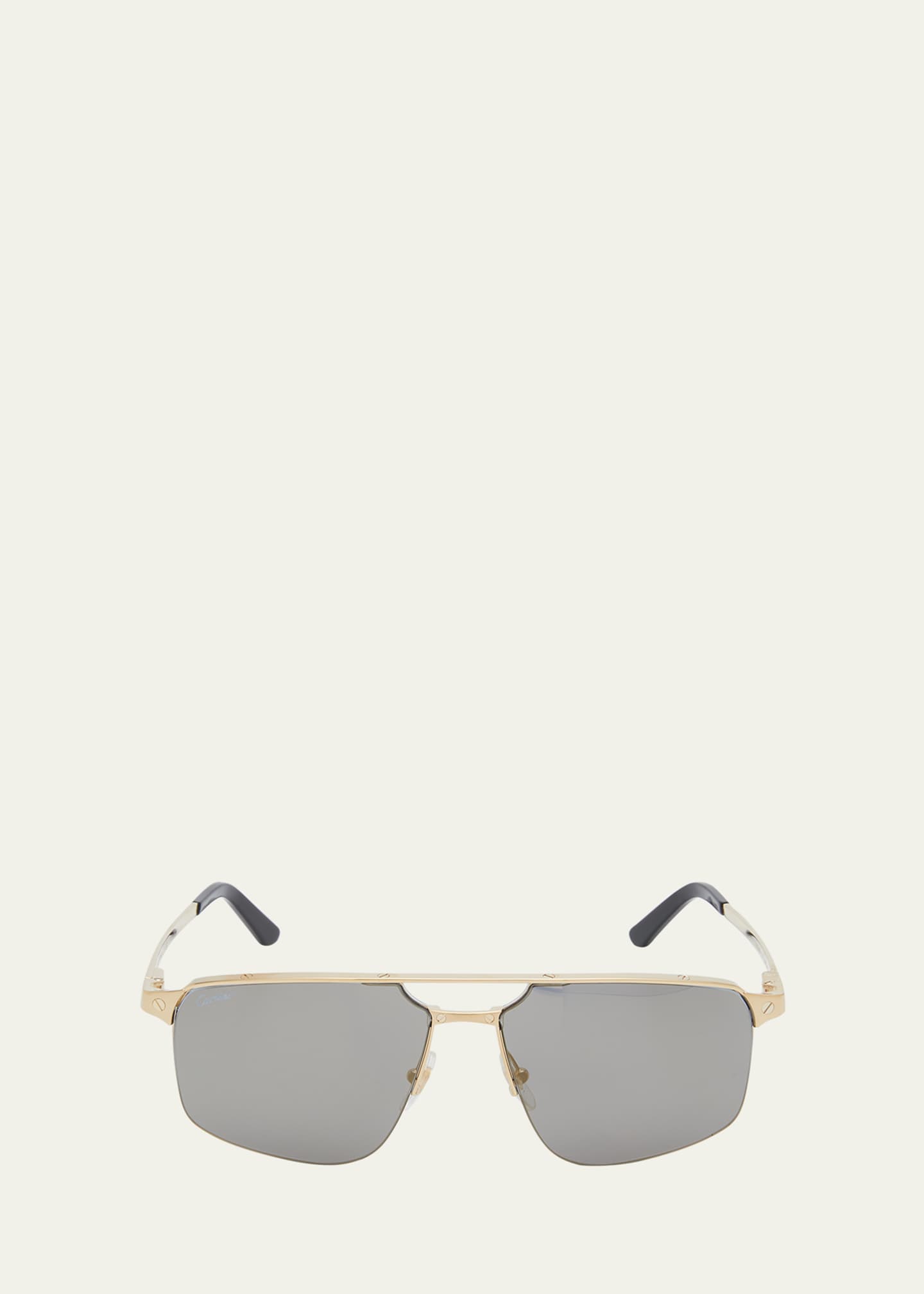 Cartier square rimless sunglasses shop