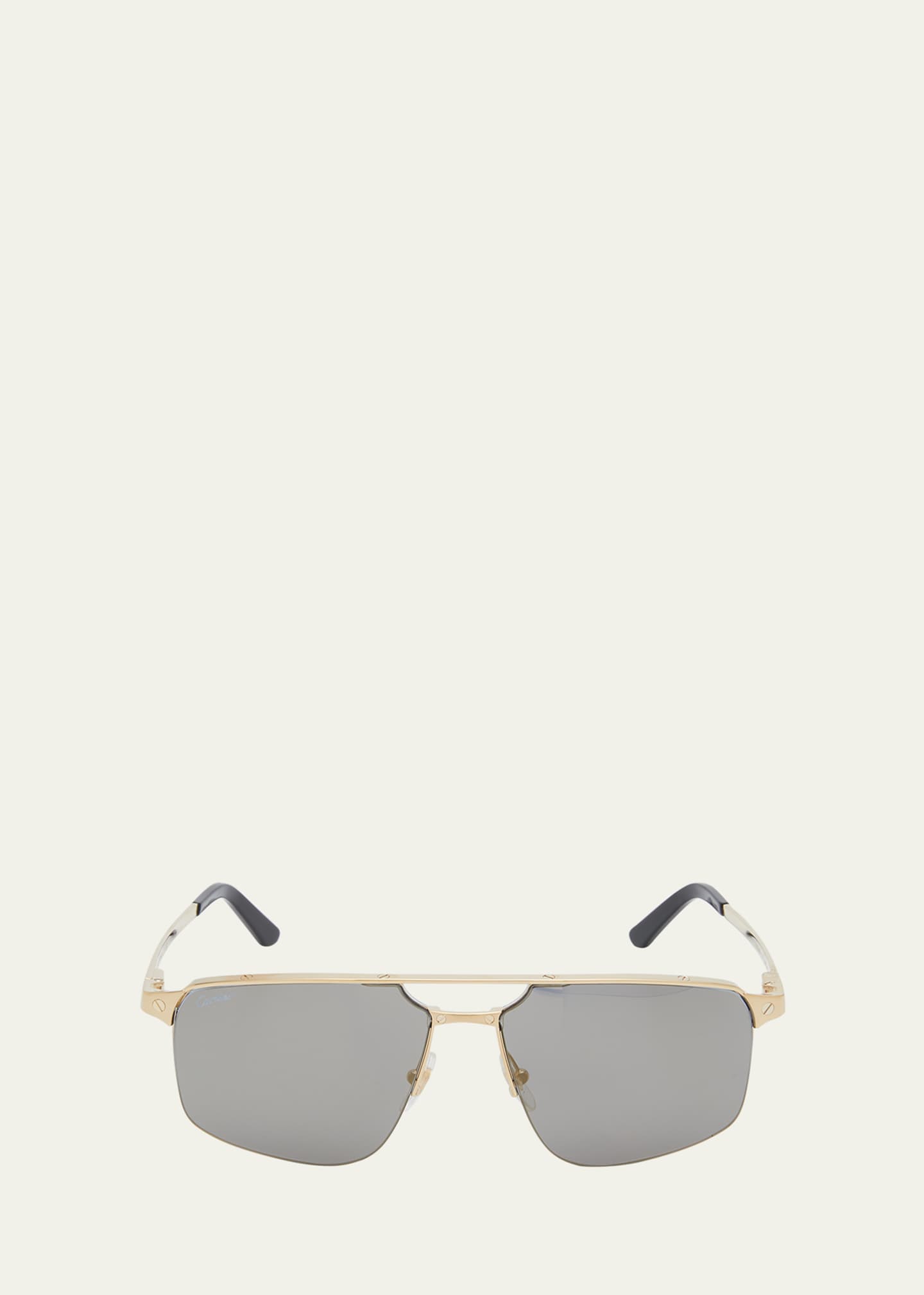 Rimless Metal Square Sunglasses