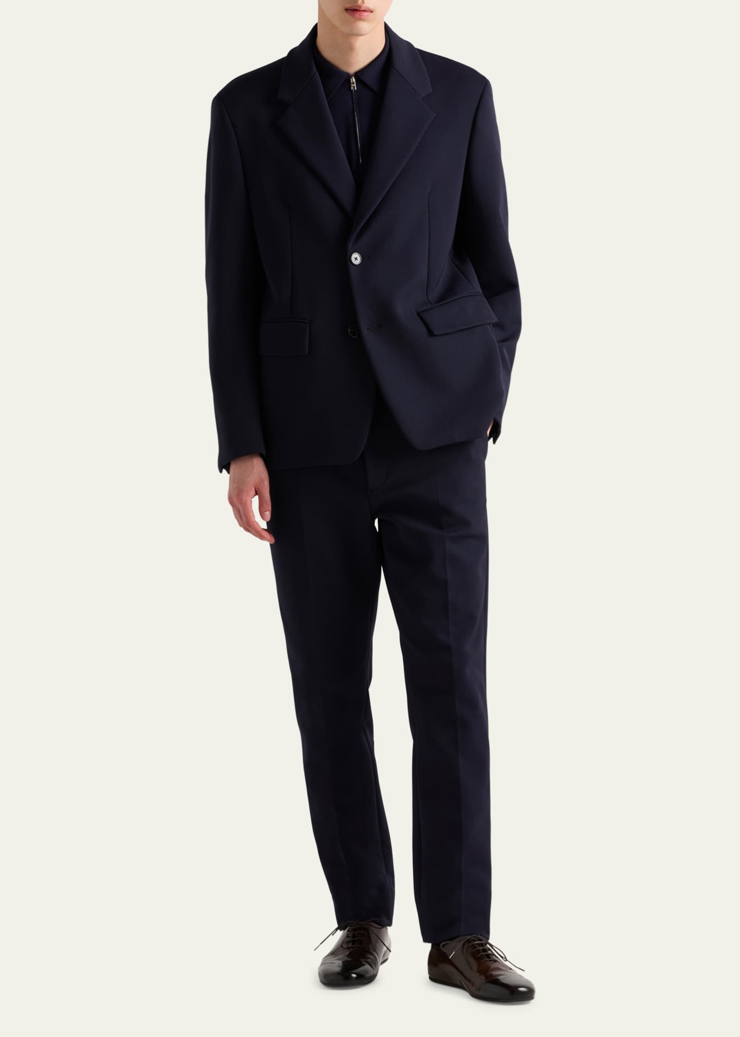 Prada Men's Solid Nailhead Pants Image 2 of 5