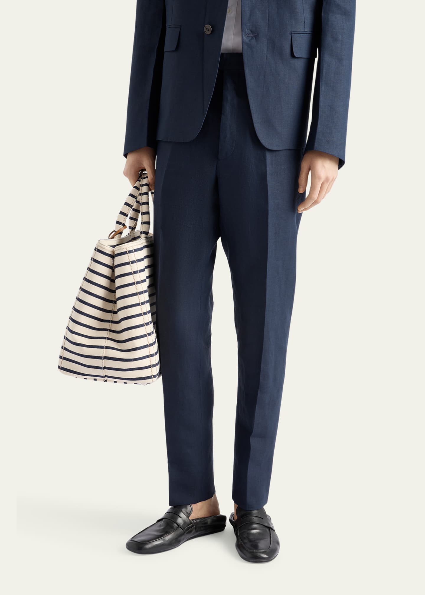 Prada Men's Solid Nailhead Pants Image 4 of 5