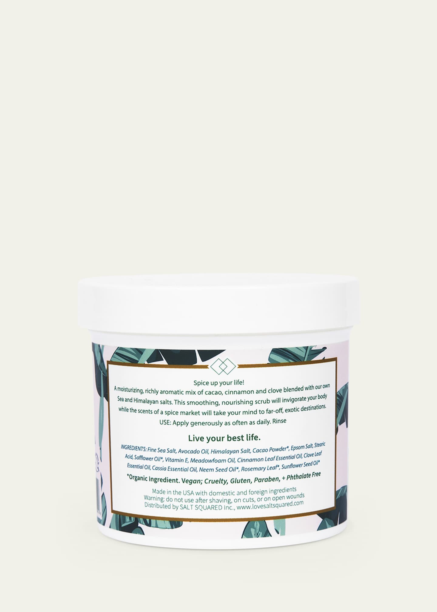 SALT LIVE ENERGIZED Salt and Cacao Spice Body Scrub, 12 oz. Image 2 of 2