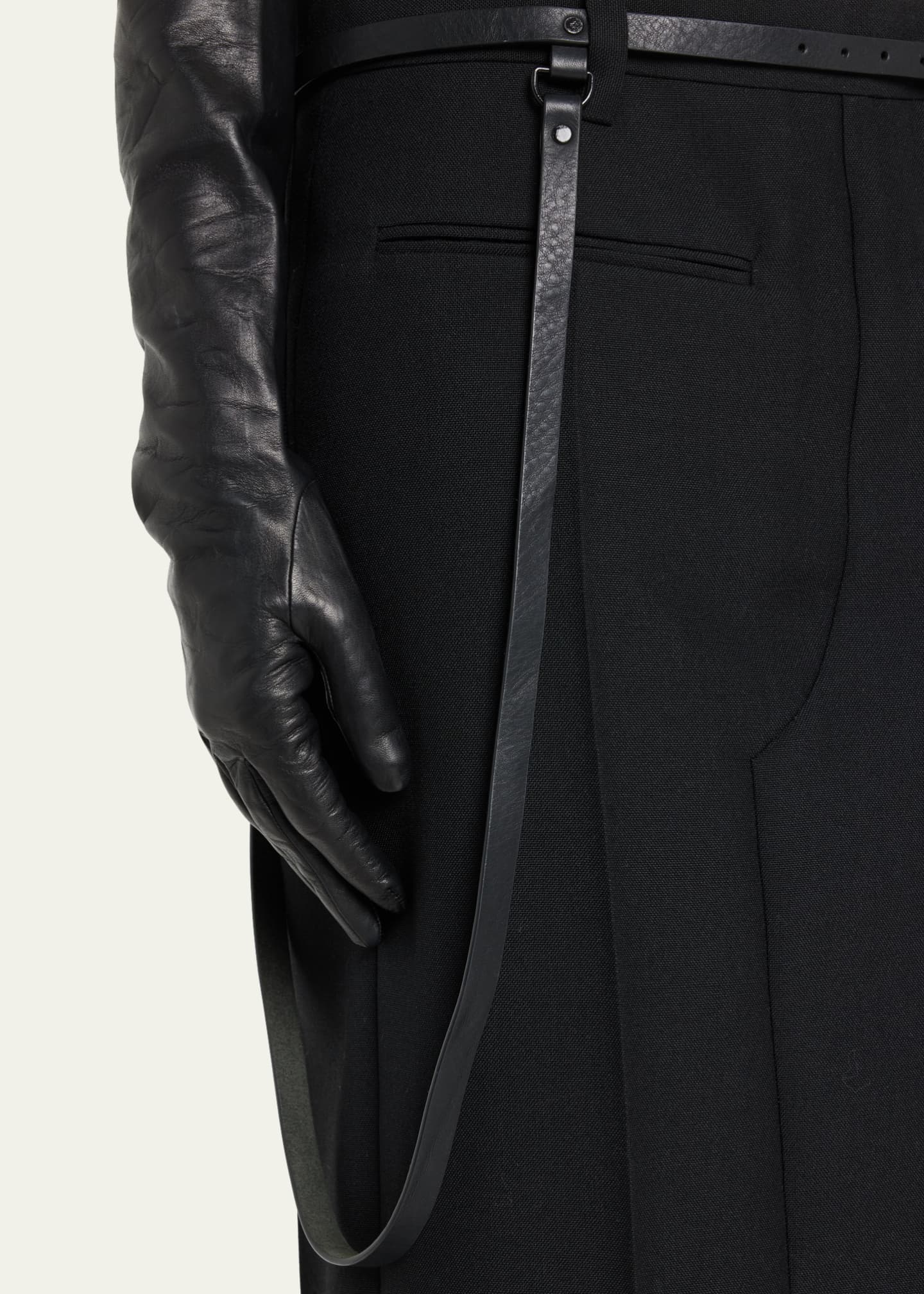 Marc Jacobs Long Trouser Skirt with Skinny Leather Belt Image 5 of 5