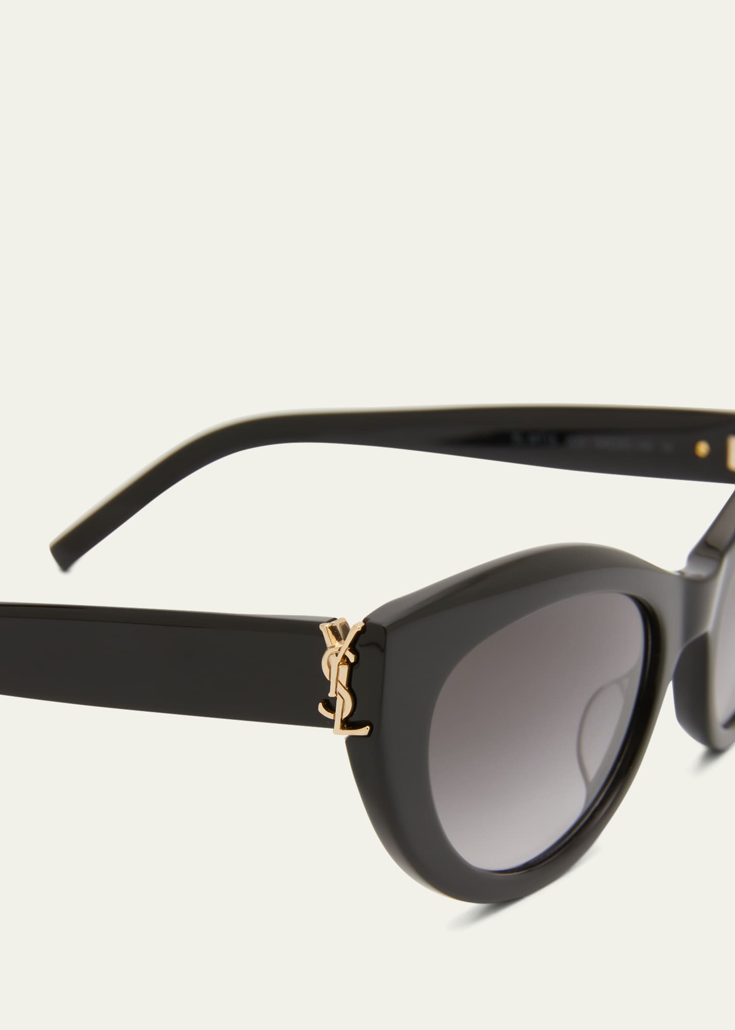 Saint Laurent Ysl Acetate Cat-eye Sunglasses In Black