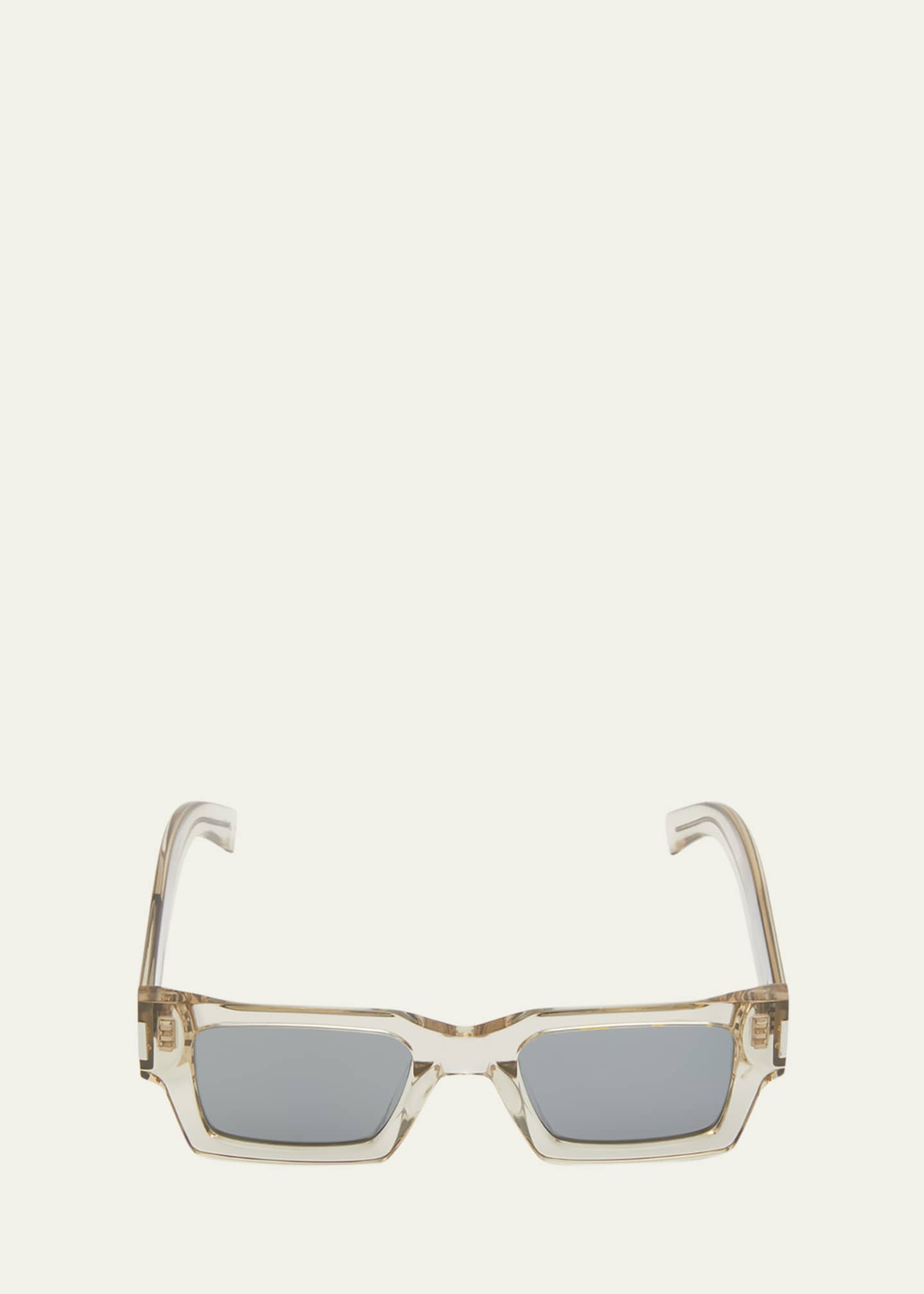 Saint Laurent Men's Rectangle Acetate Sunglasses with Logo Image 1 of 5