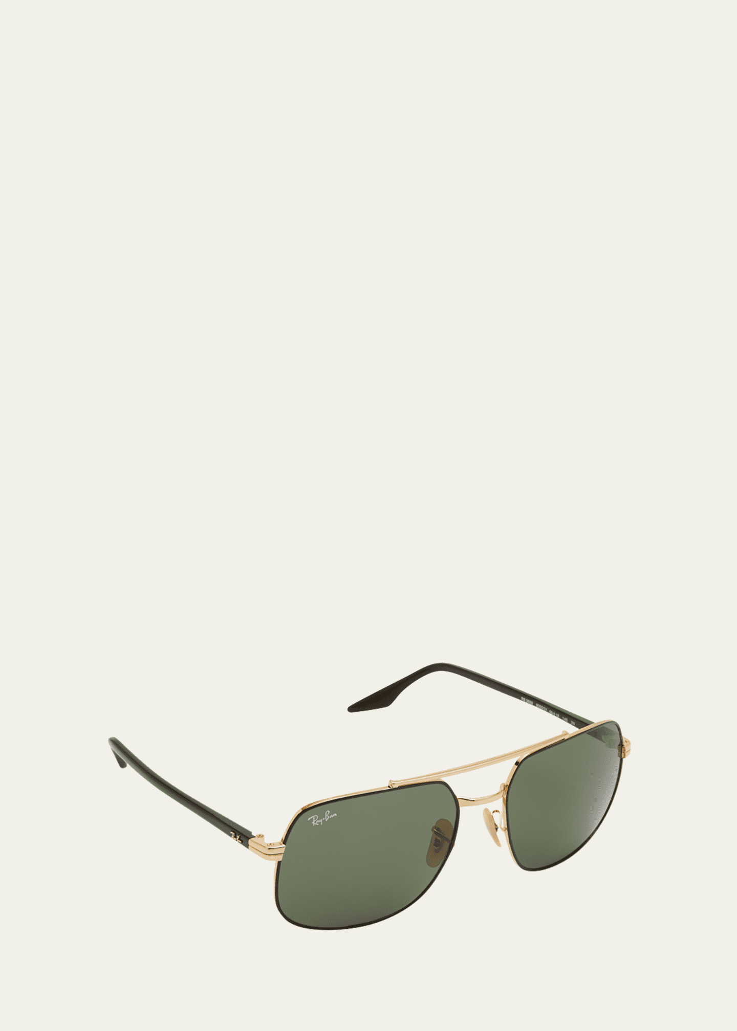 RAY BAN, Double Bridge Metal Square Sunglasses, Men