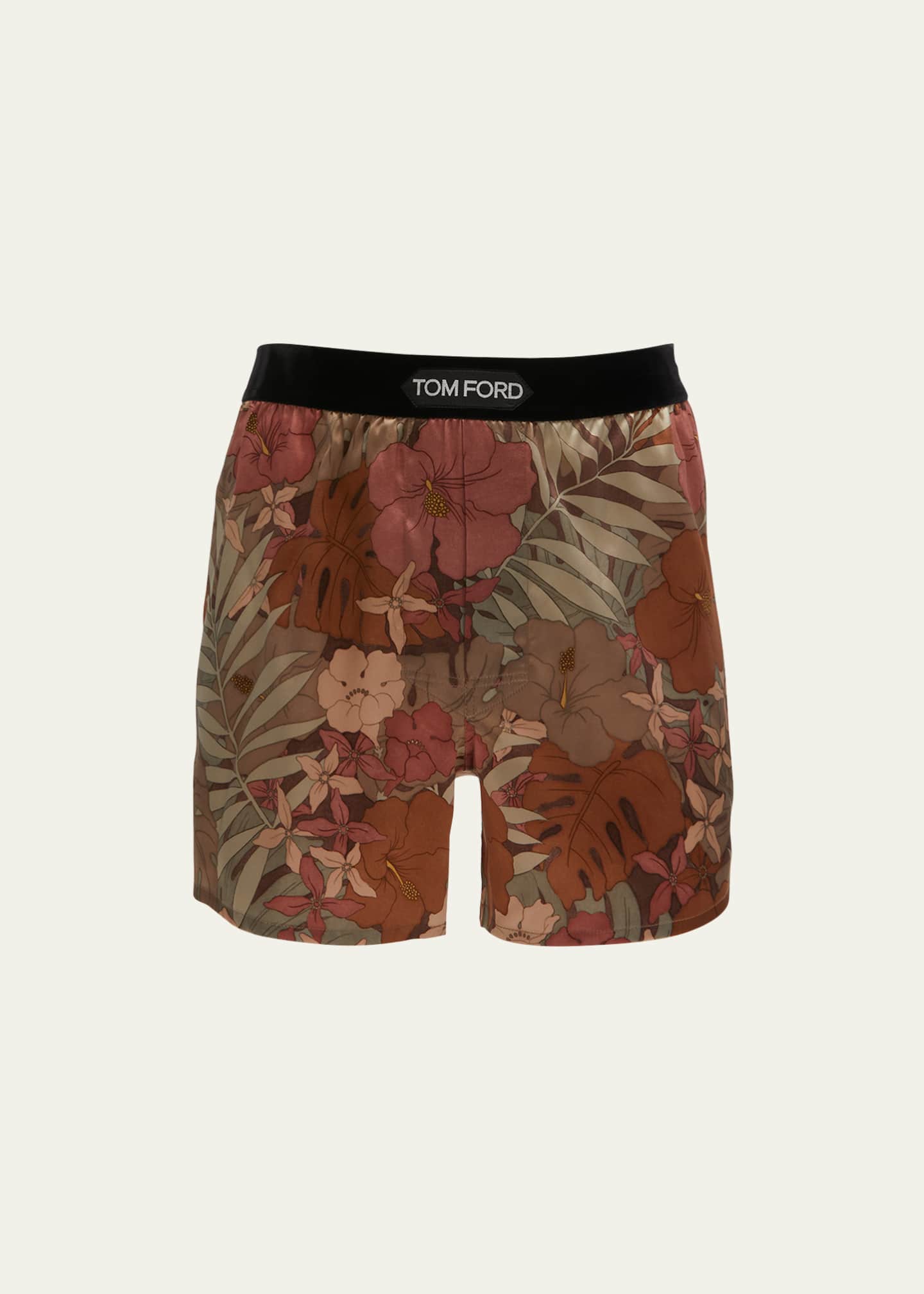 TOM FORD Men's HibiscusPrint Silk Boxers Bergdorf Goodman
