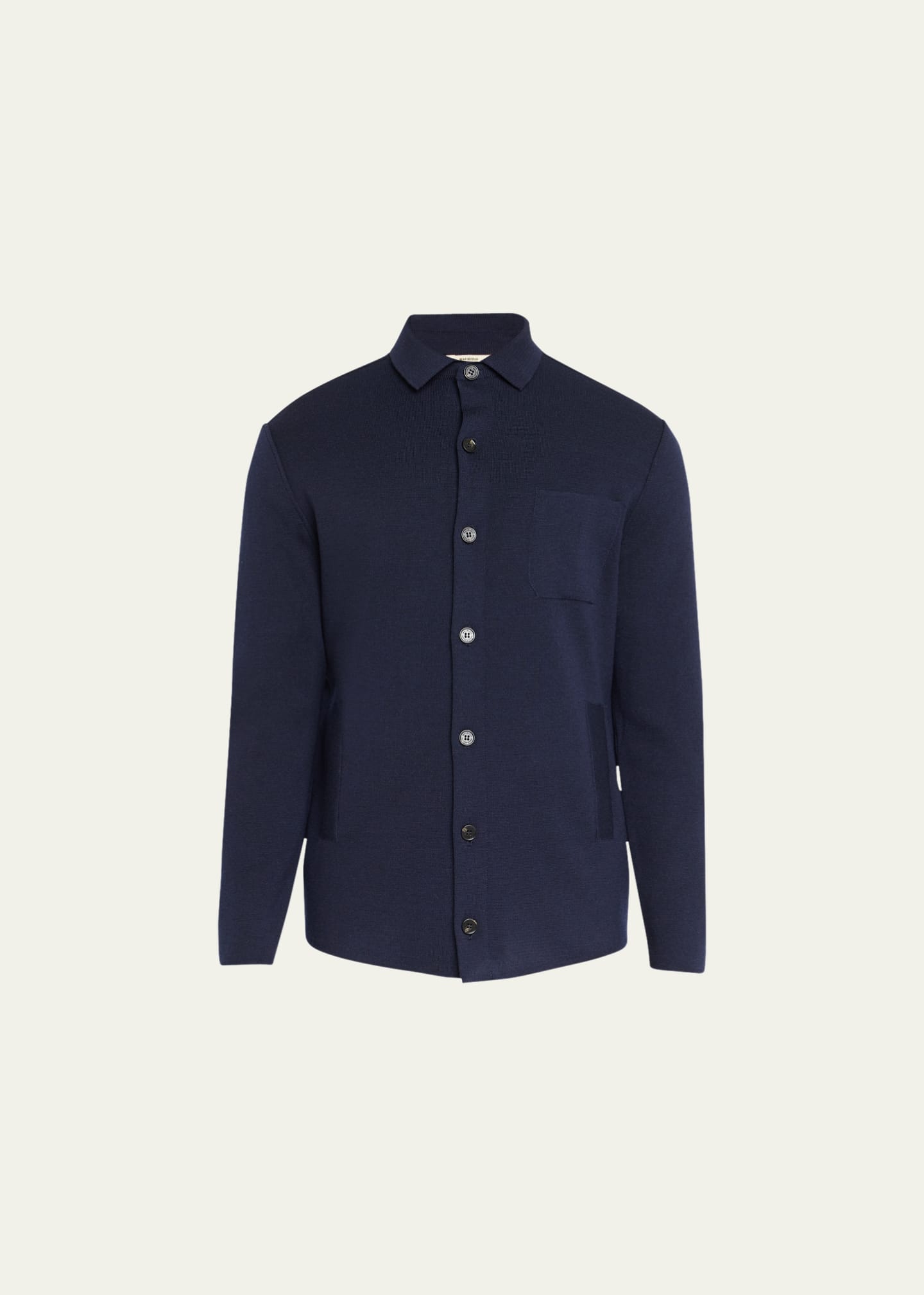 Maurizio Baldassari Men's Double-Knit Wool Sweater Jacket