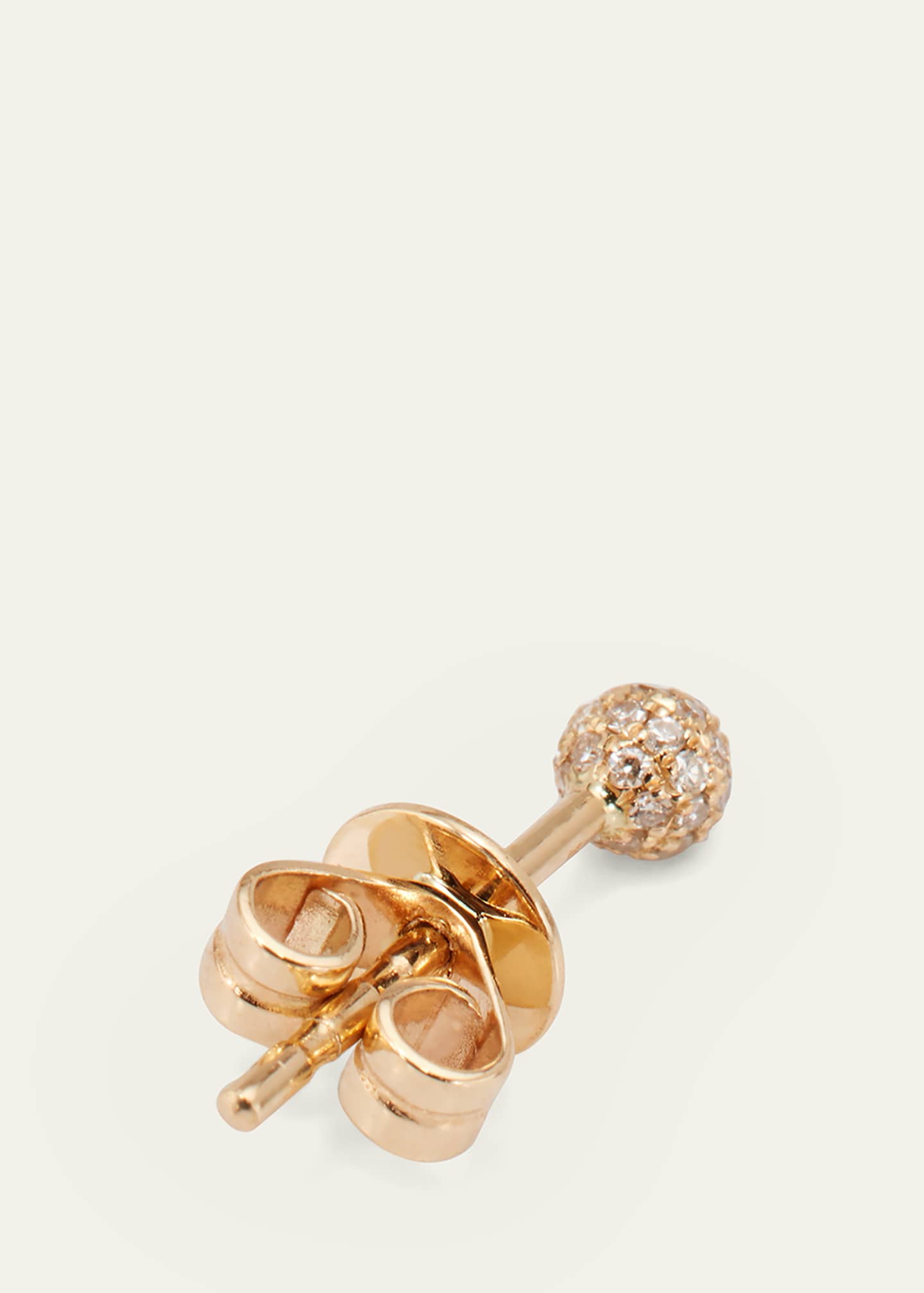 EF Collection 14K Yellow Gold Disco Ball Stud Earring, Single Image 4 of 4