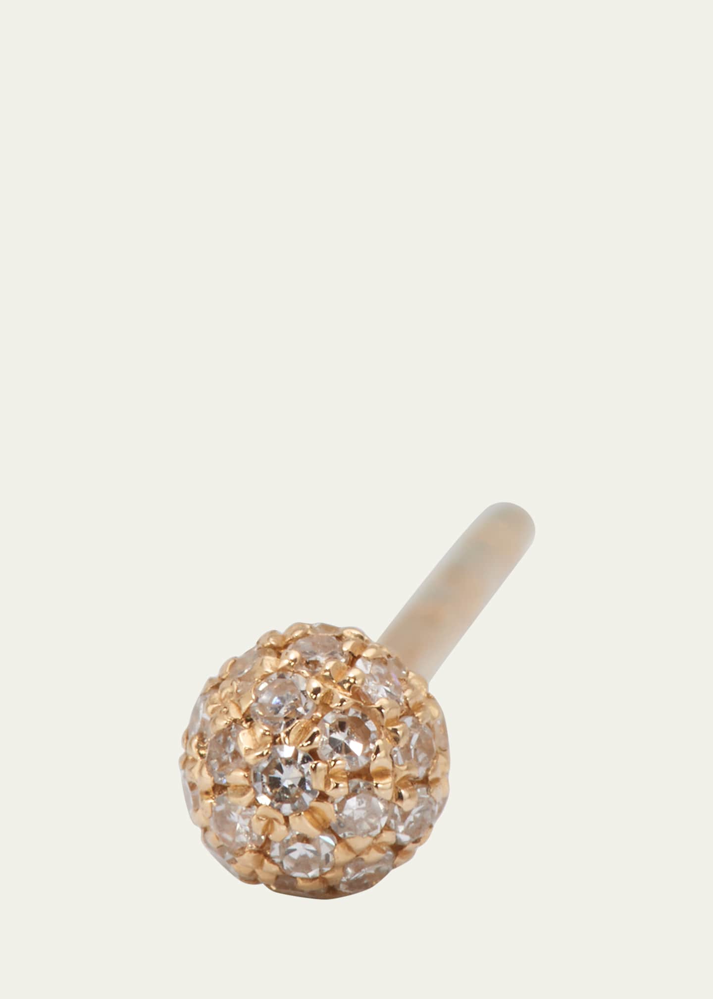 EF Collection 14K Yellow Gold Disco Ball Stud Earring, Single Image 1 of 4