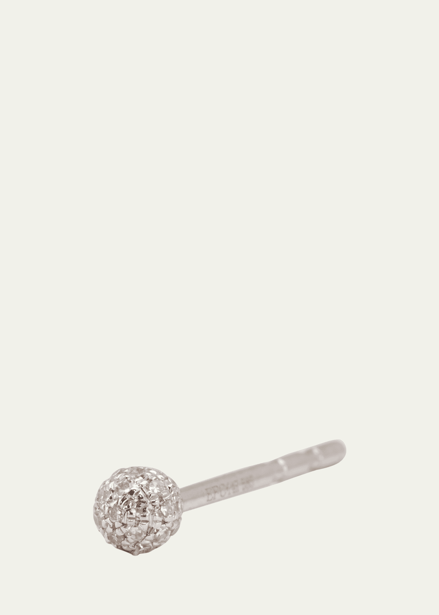 EF Collection 14K White Gold Disco Ball Stud Earring, Single Image 3 of 4