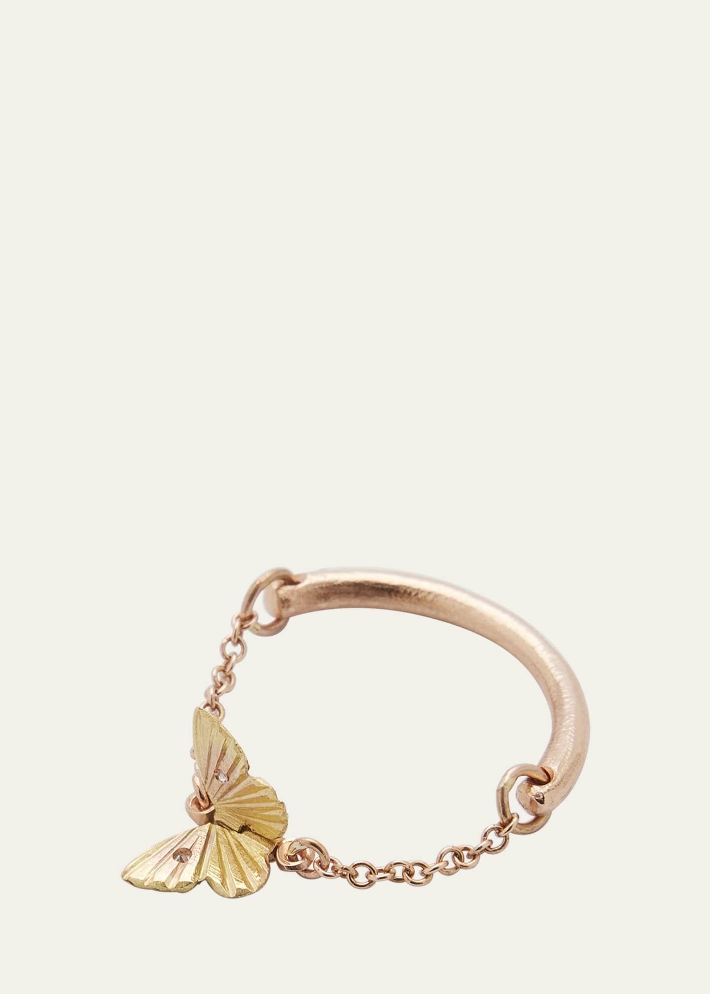 James Banks Migration Chain Ring in 18K Gold, 14k Rose Gold and White Diamonds Image 3 of 4