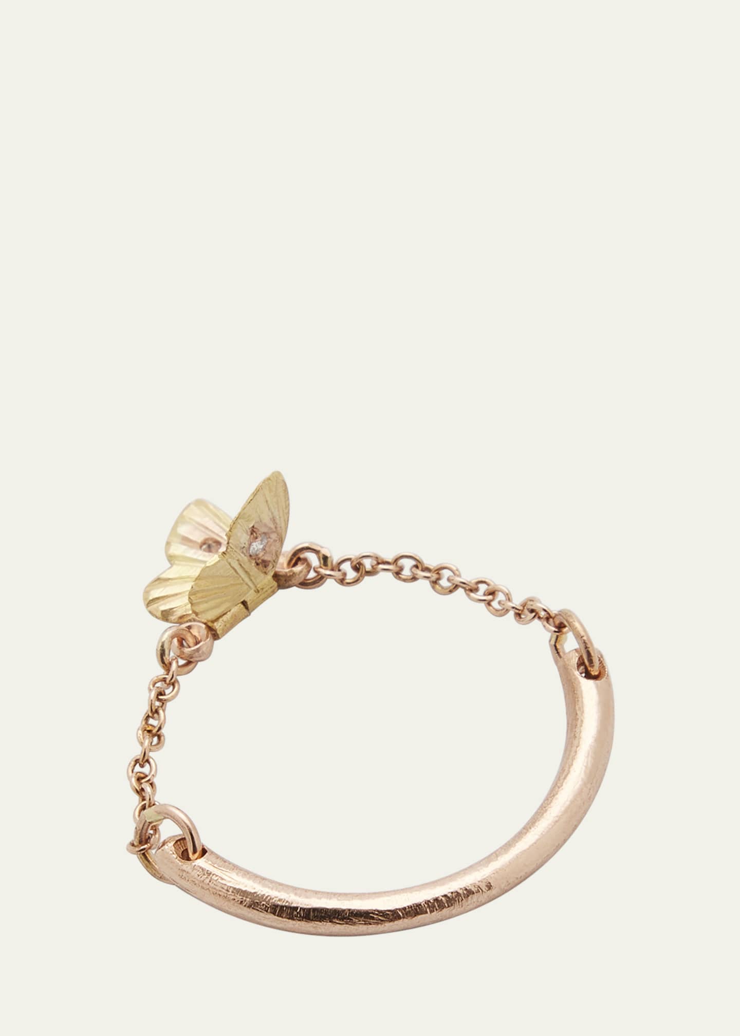 James Banks Migration Chain Ring in 18K Gold, 14k Rose Gold and White Diamonds Image 4 of 4