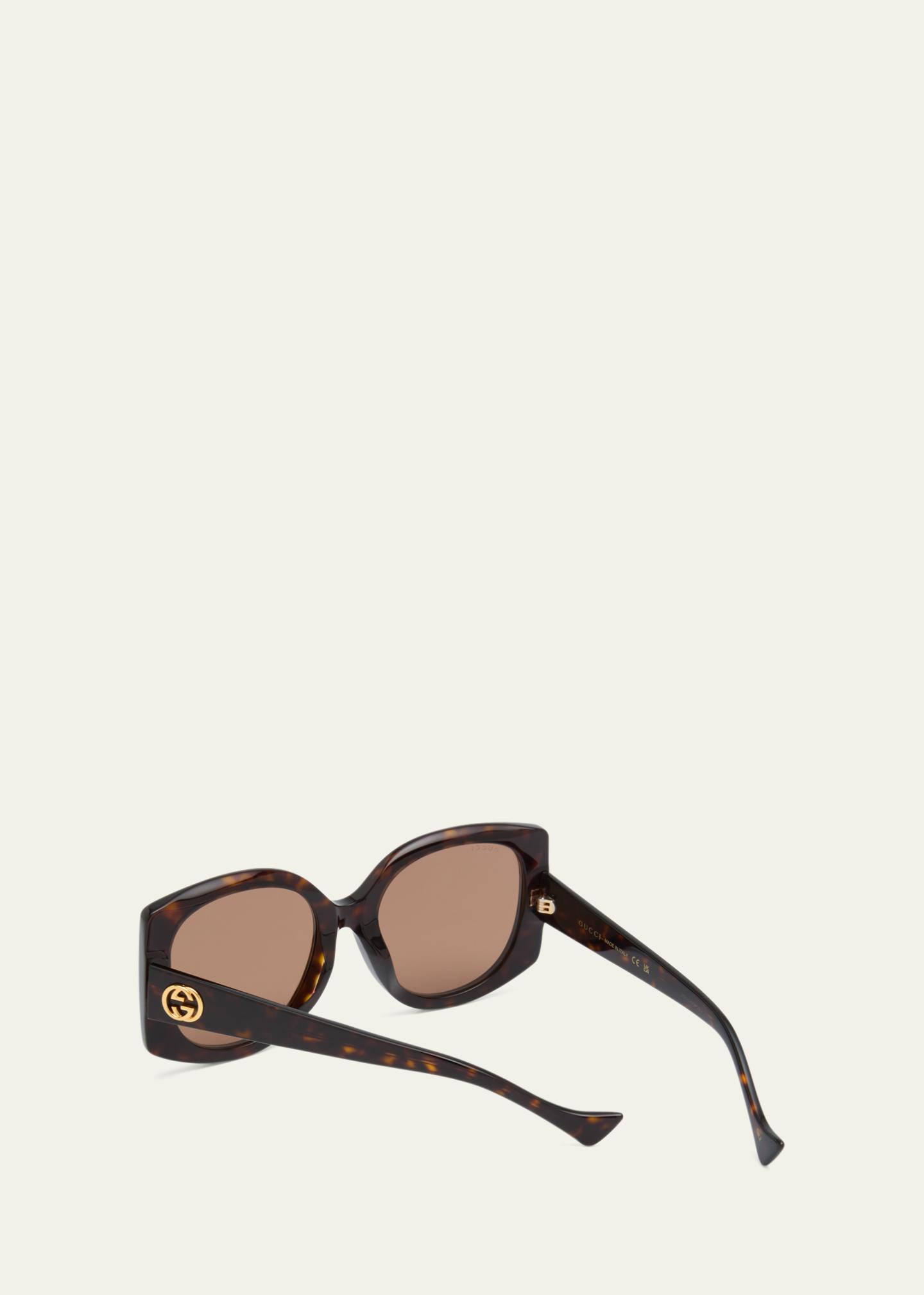 Gucci Acetate GG Butterfly sunglasses Gucci Raised Interlocking GG Acetate Butterfly Sunglasses  main image 3