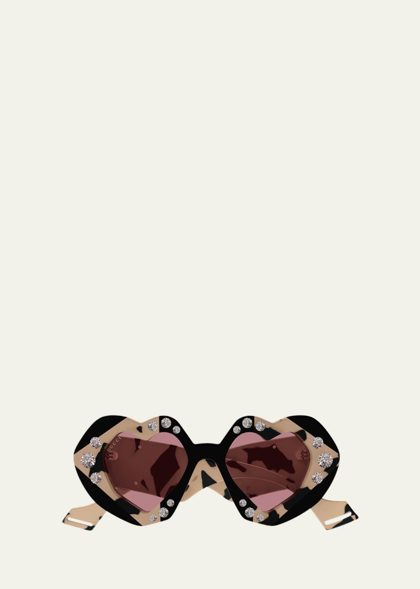 Gucci heart new arrivals shaped sunglasses