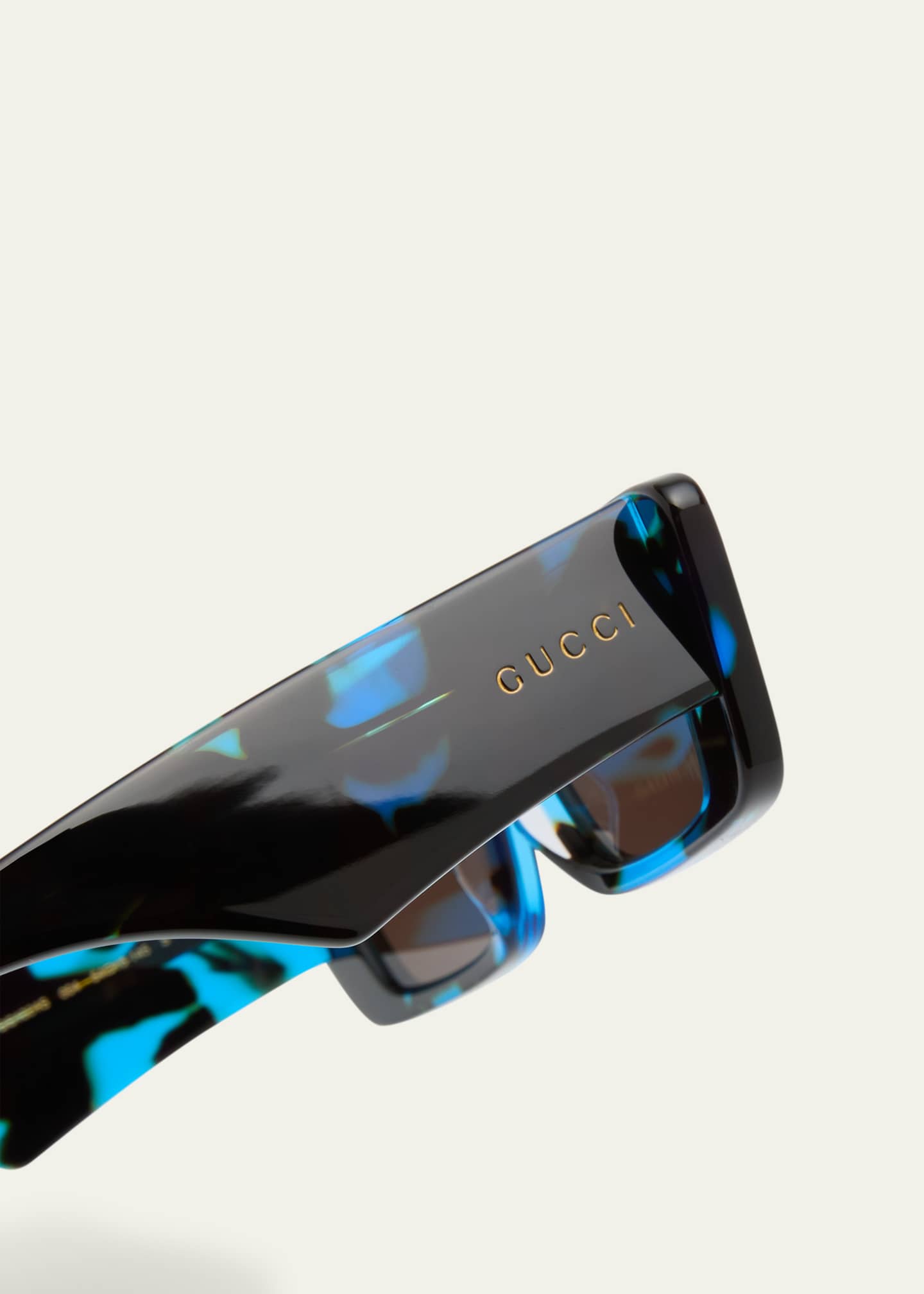 Gucci Men's Logo Rectangle Acetate Sunglasses Bergdorf Goodman