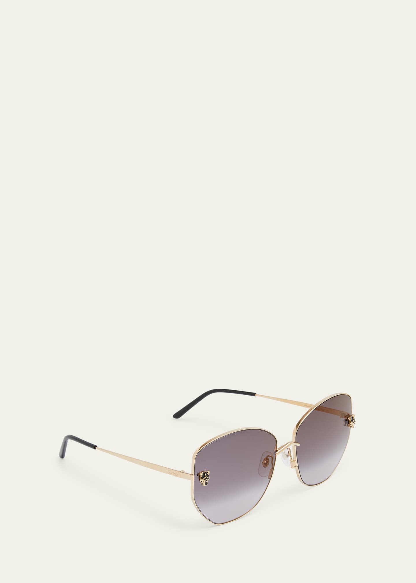 Cartier Gradient Panther Metal Butterfly Sunglasses - Bergdorf Goodman