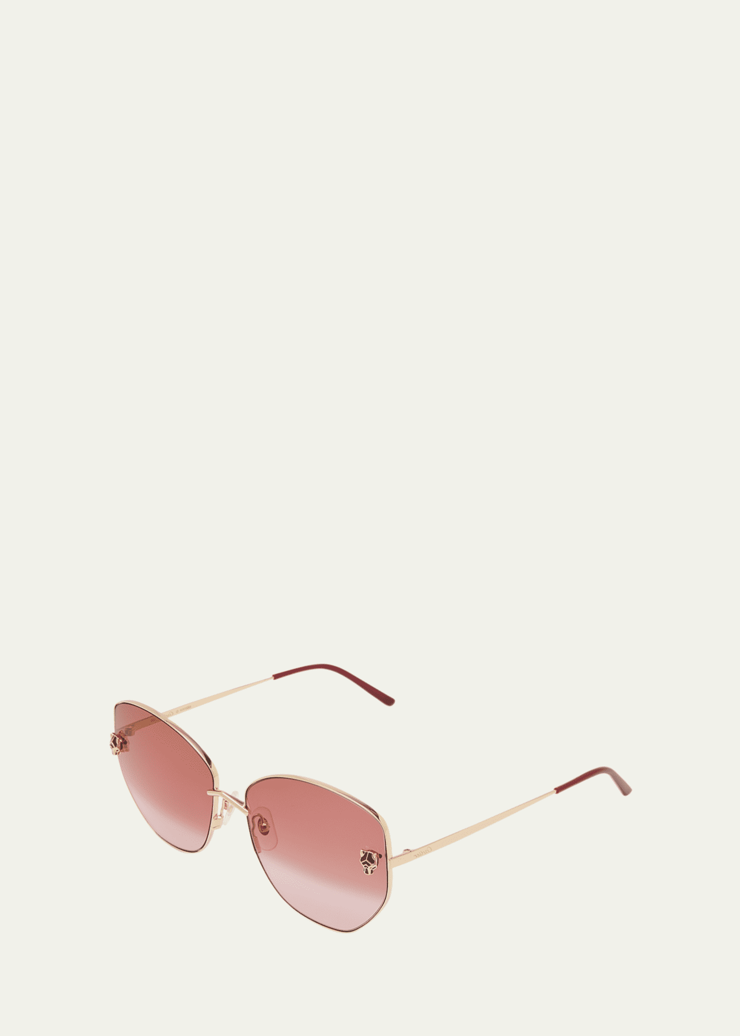 Cartier Gradient Panther Metal Butterfly Sunglasses Image 2 of 5