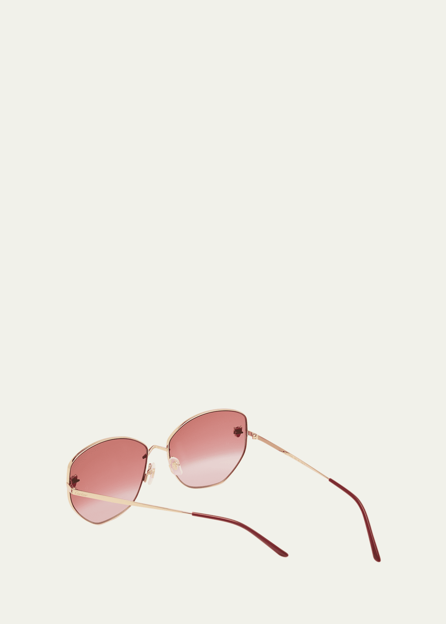 Cartier Gradient Panther Metal Butterfly Sunglasses Image 3 of 5