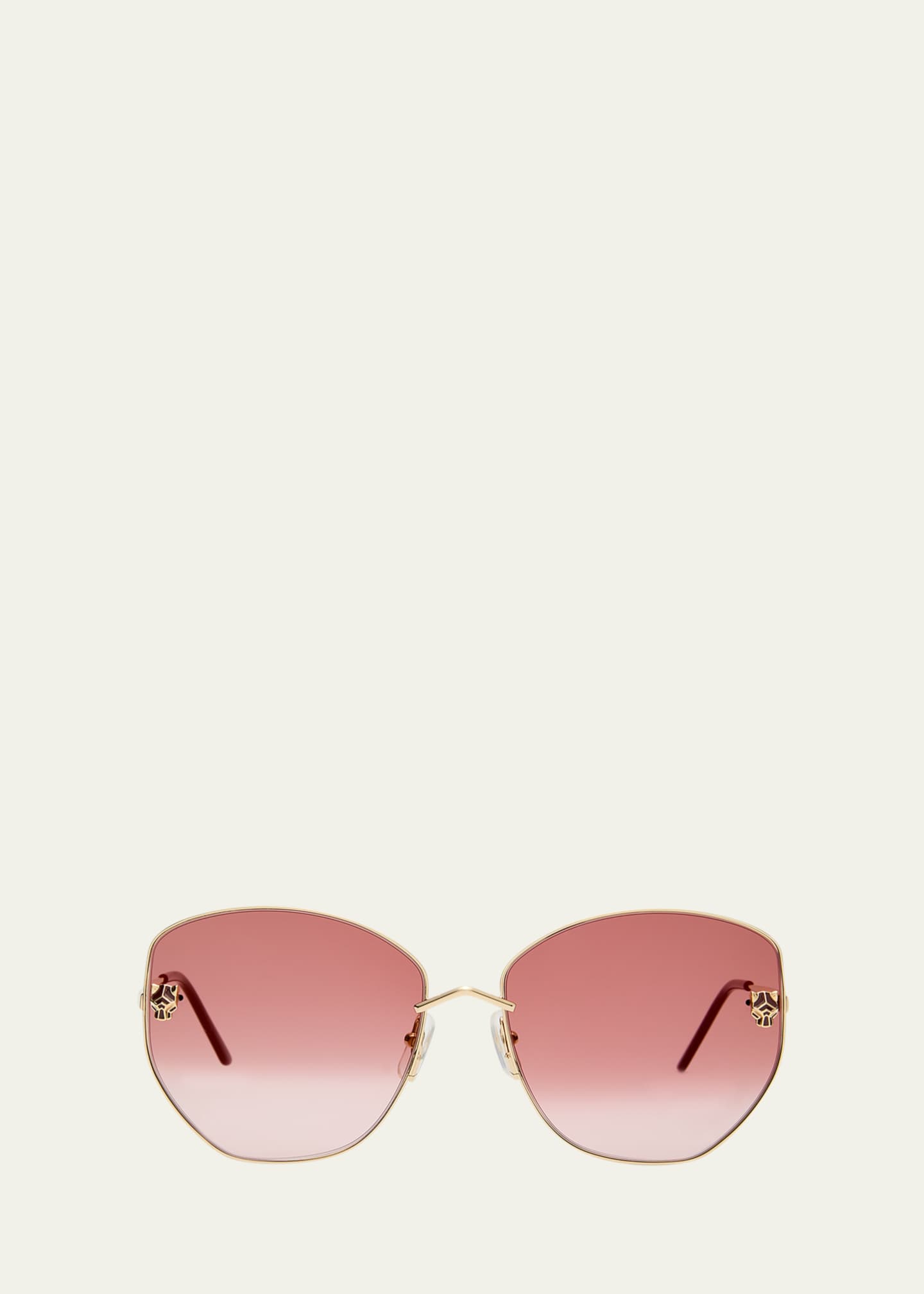 Cartier Gradient Panther Metal Butterfly Sunglasses Image 1 of 5