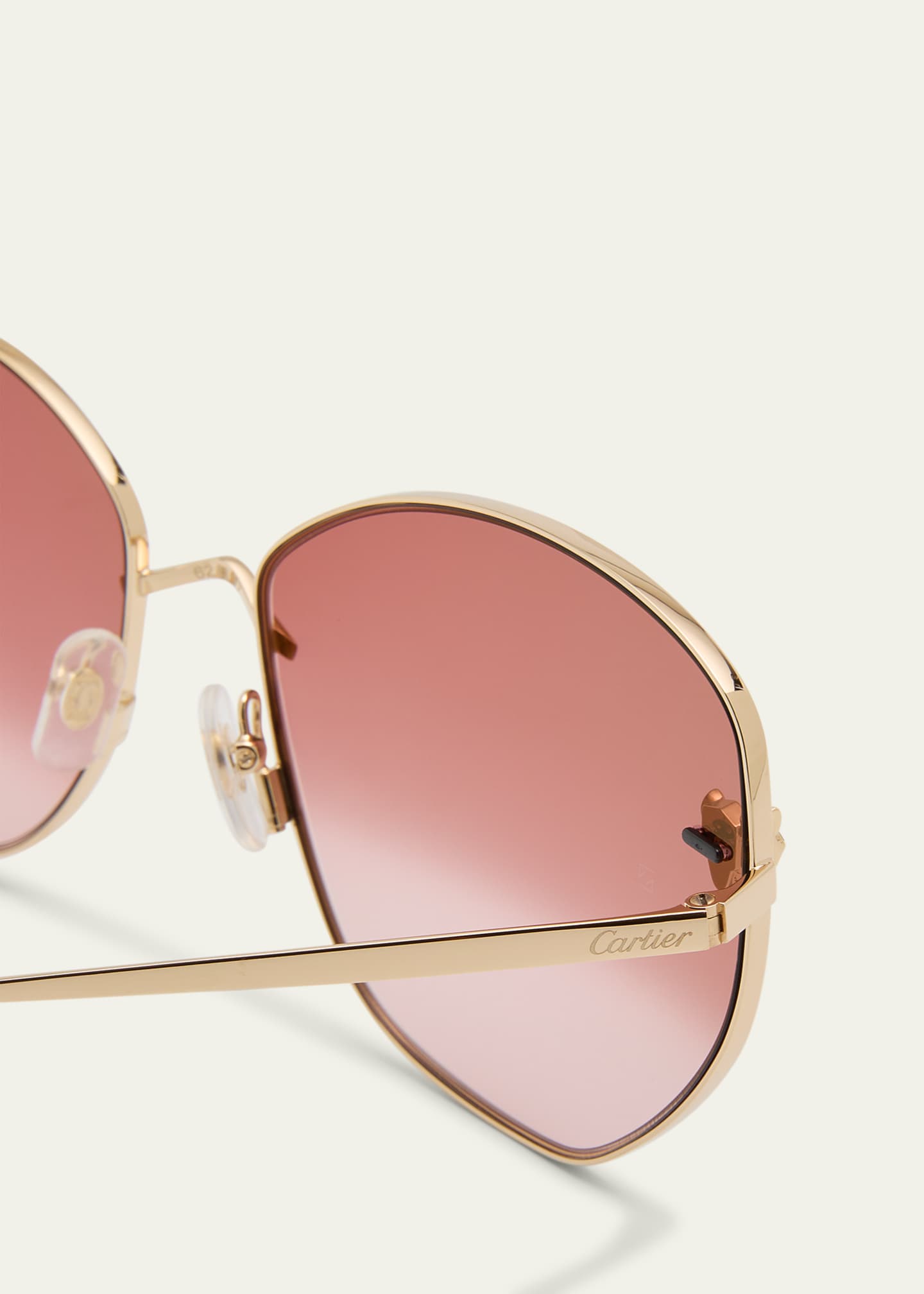 Cartier Gradient Panther Metal Butterfly Sunglasses Image 5 of 5
