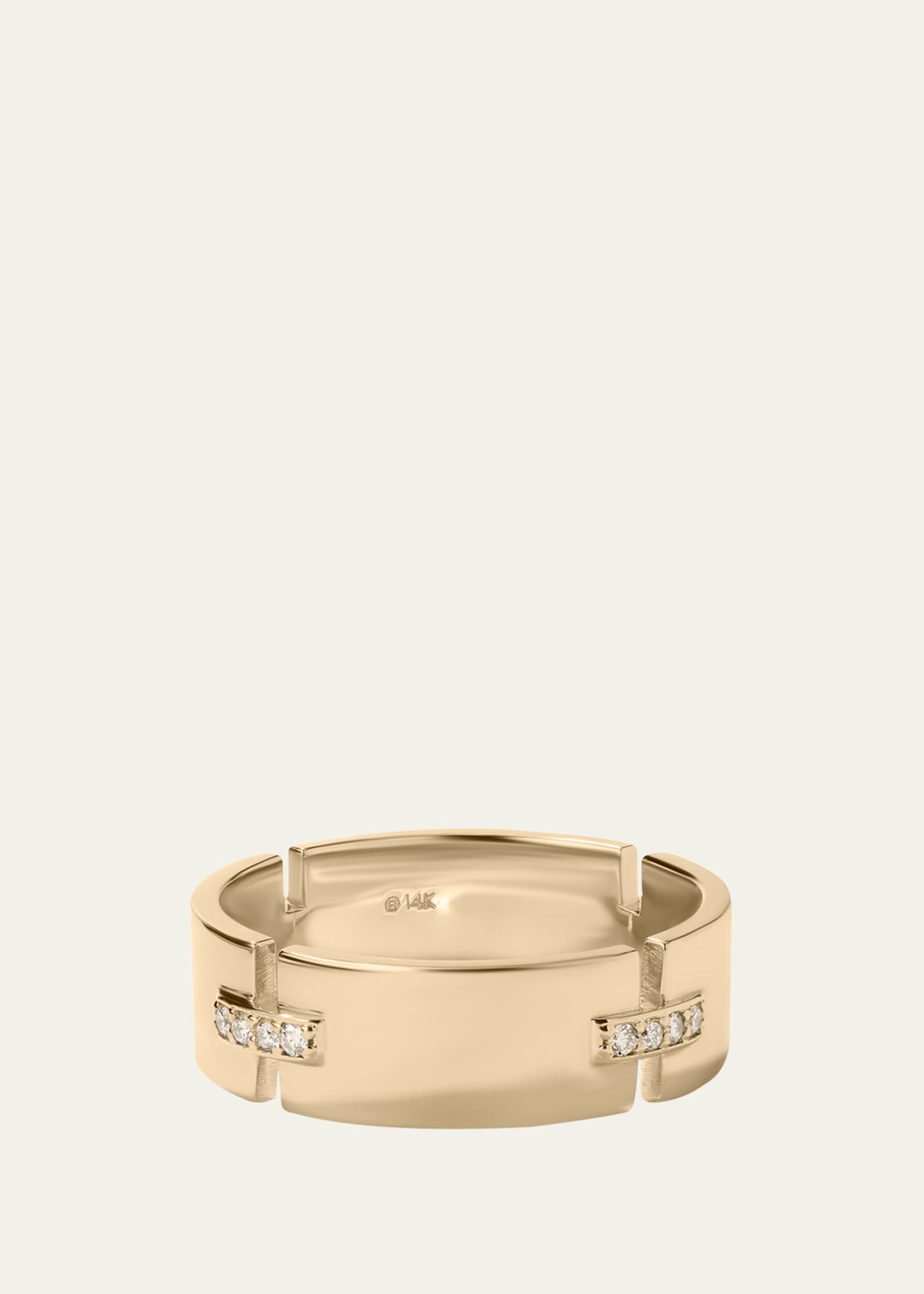 Lana 14K Flawless Tag Link Vanity Ring with Diamonds Image 1 of 4