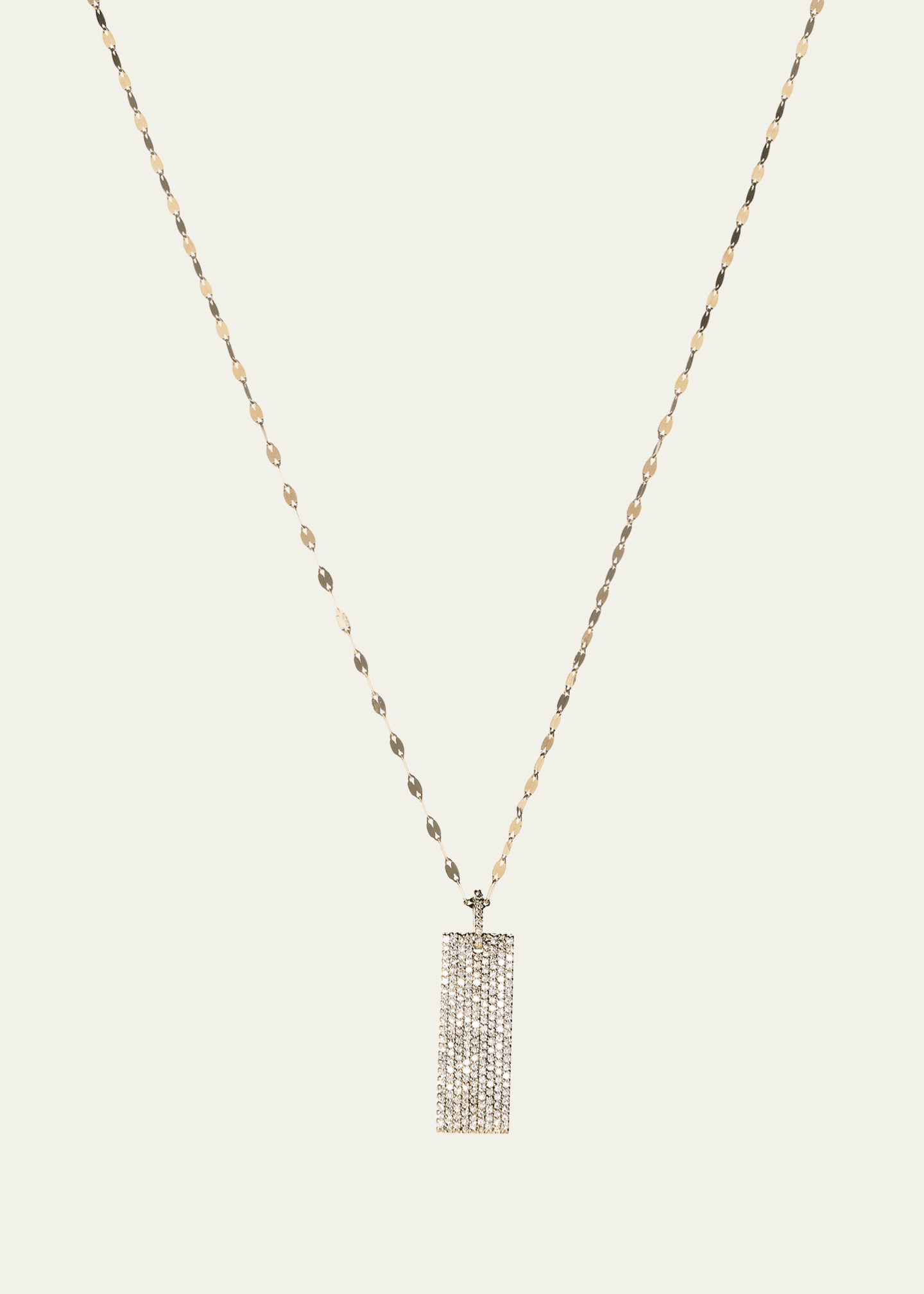 Lana Flawless 14k Diamond Pavé Dog Tag Pendant Necklace Image 1 of 2
