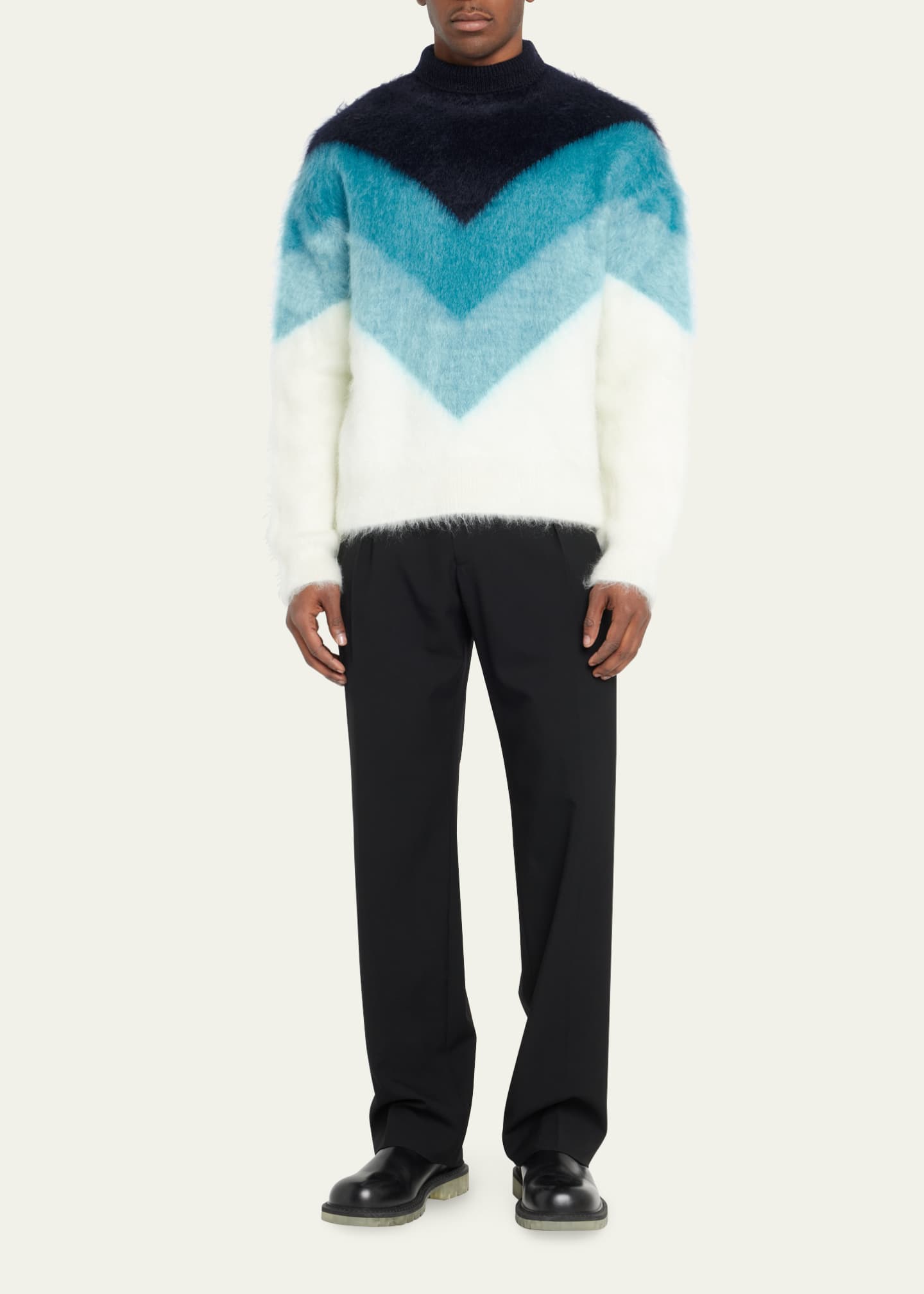 Bottega Veneta Men's Degrade Mohair Turtleneck Sweater