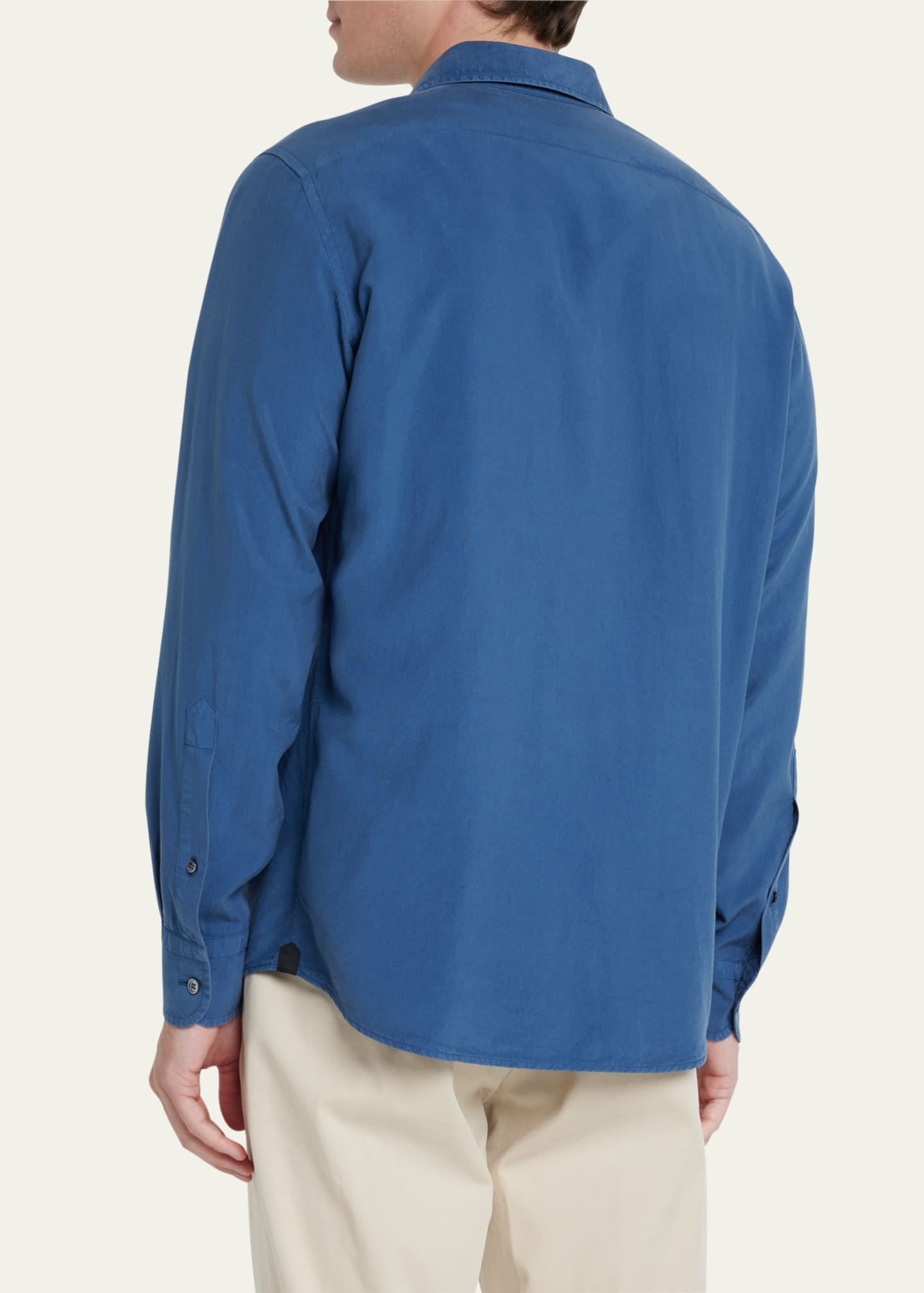 ZEGNA Men's Washed Silk Sport Shirt Bergdorf Goodman