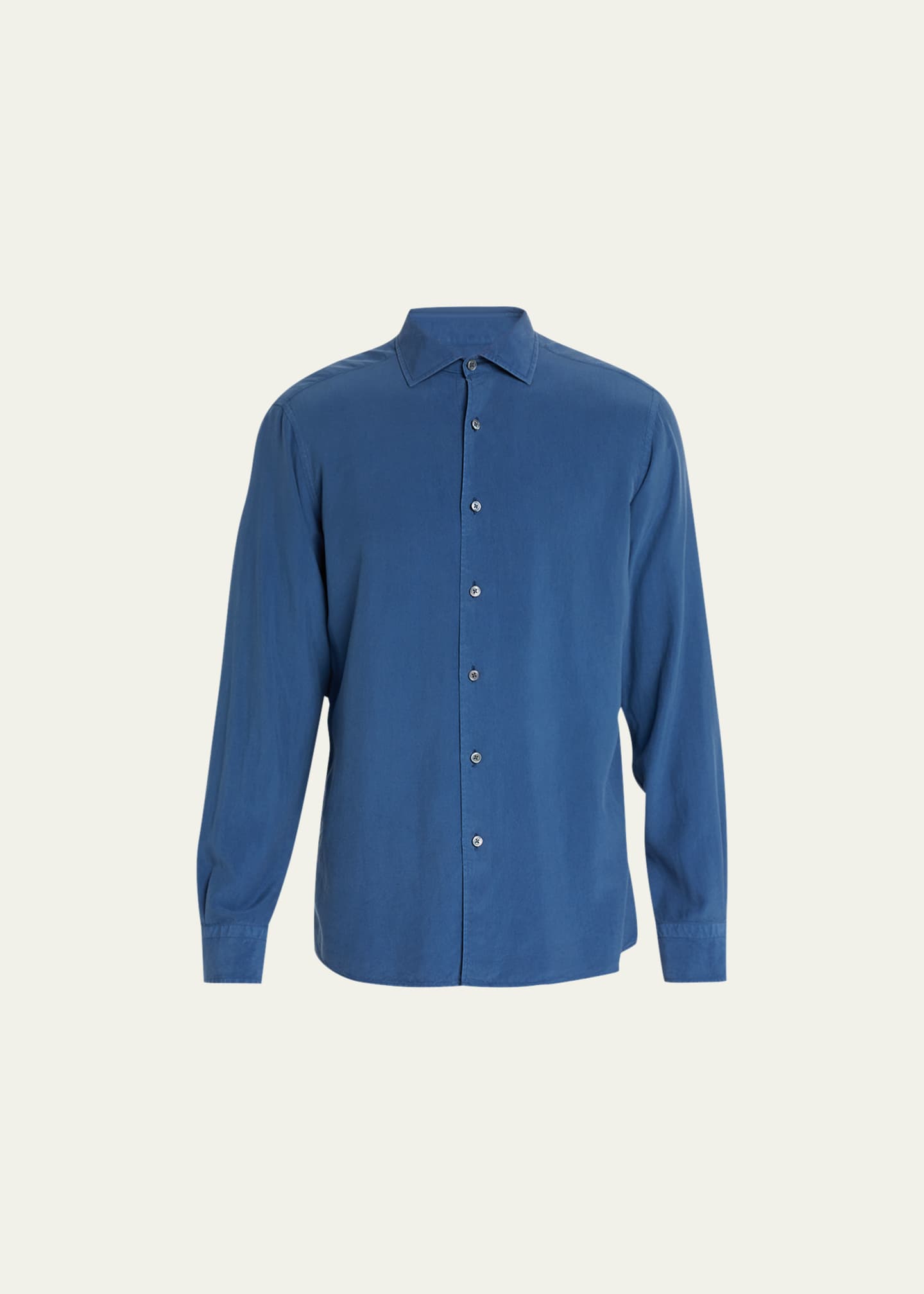 ZEGNA Men's Washed Silk Sport Shirt Bergdorf Goodman