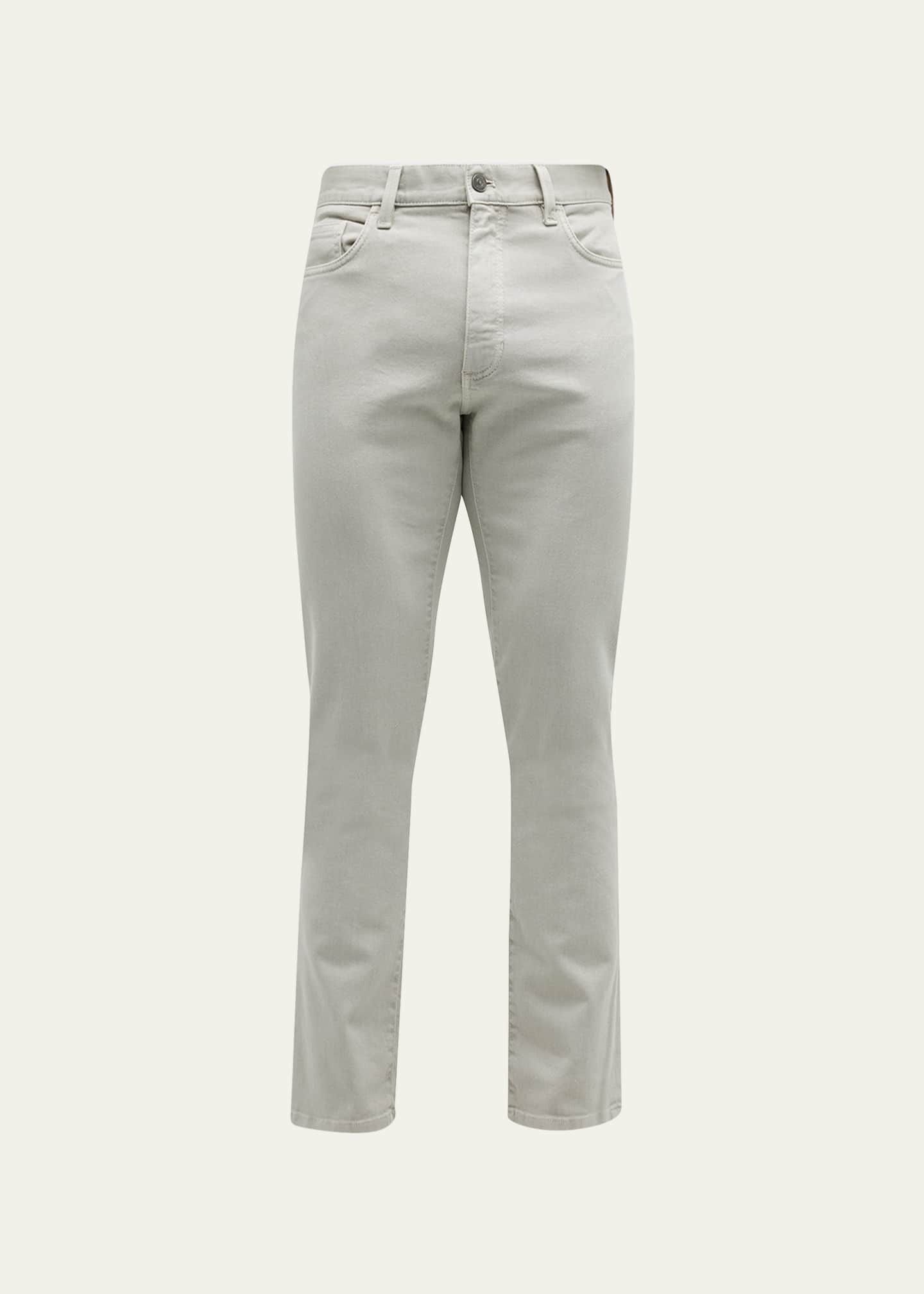 ZEGNA Men's Cotton-Stretch Straight Leg Pants - Bergdorf Goodman