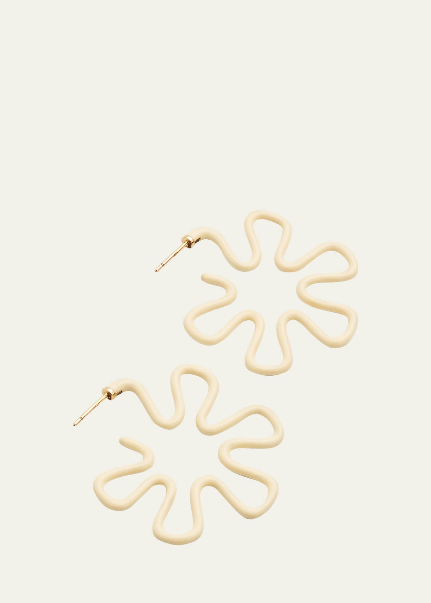 Bea Bongiasca Panna Flower Earrings with Enamel Image 3 of 4