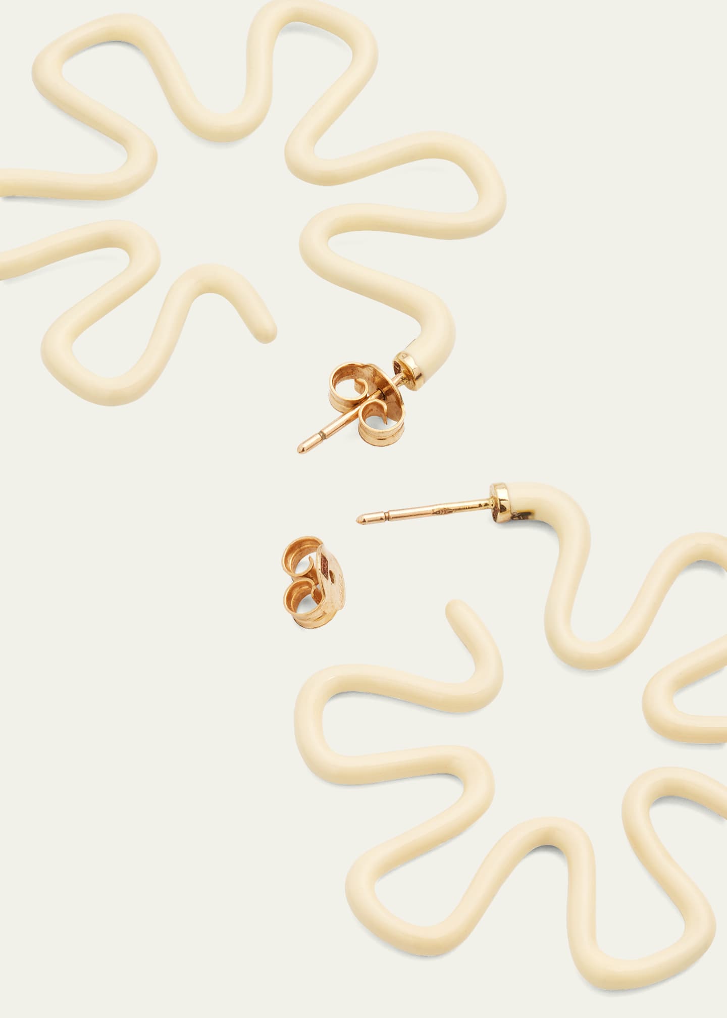 Bea Bongiasca Panna Flower Earrings with Enamel Image 4 of 4