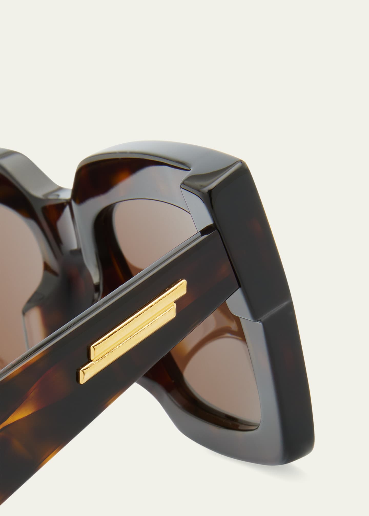Bottega Veneta Raised Logo Acetate Cat-Eye Sunglasses