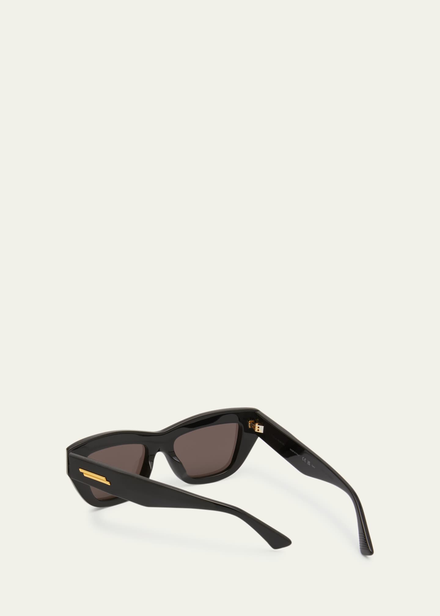 Bottega Veneta Raised Logo Acetate Cat-Eye Sunglasses Image 3 of 5