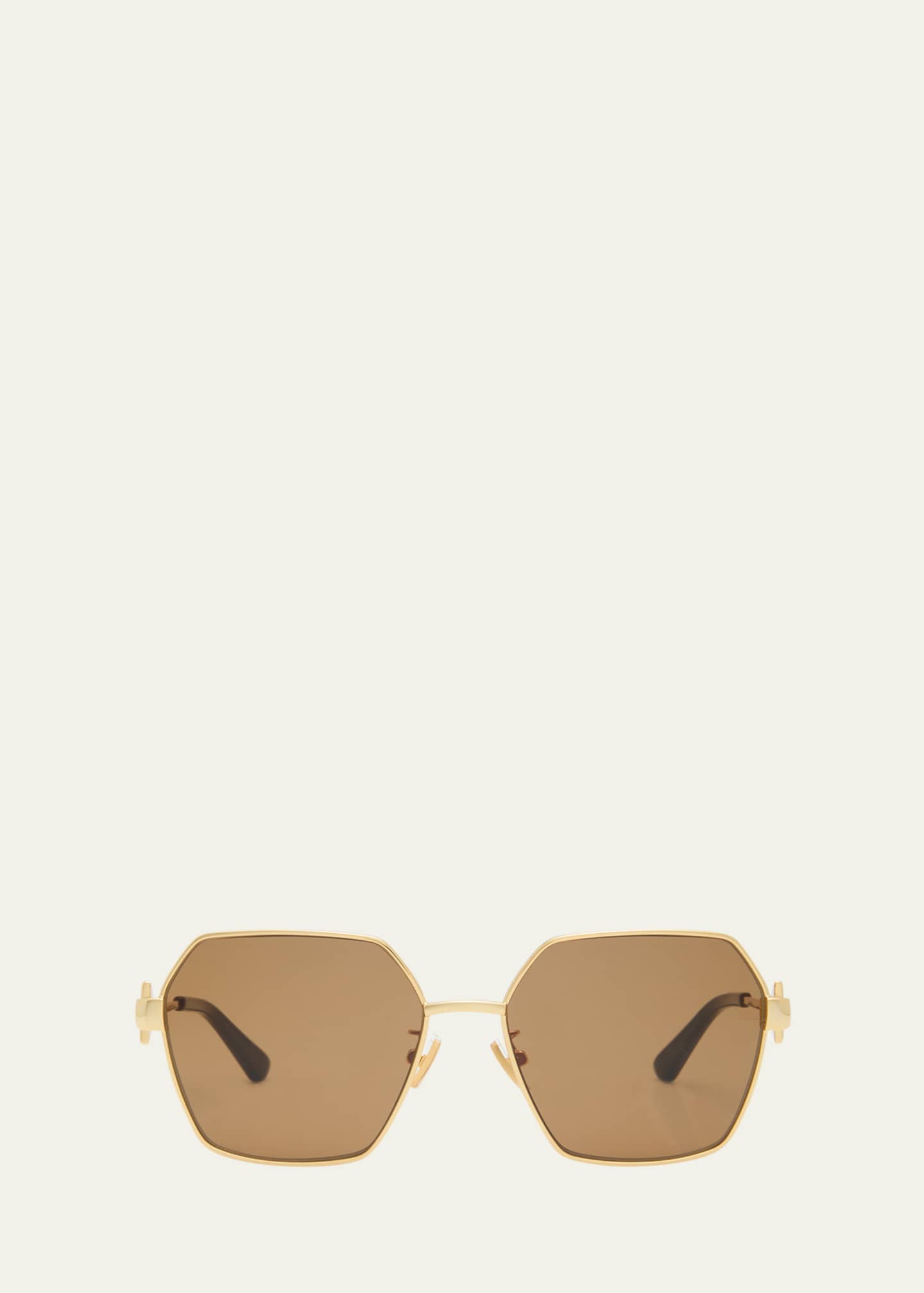 Bottega Veneta Triangle Logo Metal Butterfly Sunglasses - Bergdorf Goodman