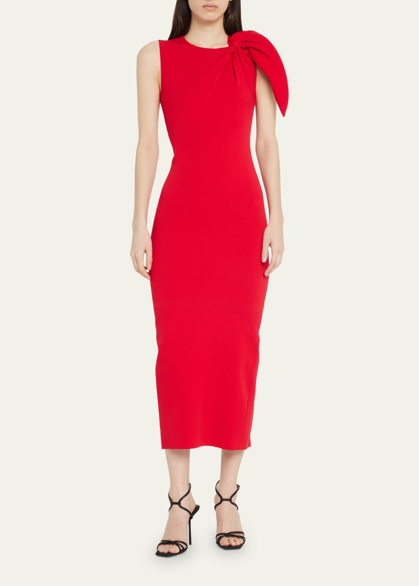 Roland Mouret Knit Maxi Dress with Front Sash Detail Bergdorf Goodman
